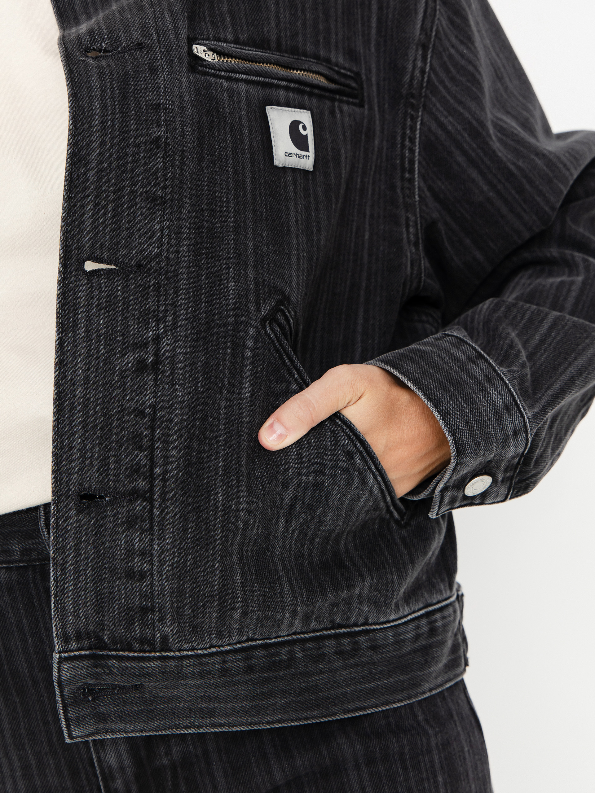 Carhartt WIP Rylan Wmn Jacket (rylan stripe/black/stone washed)