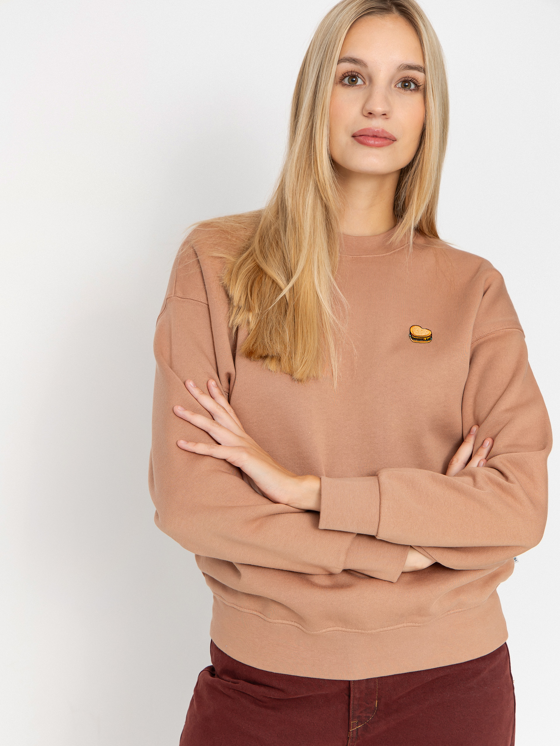 Iriedaily Sweatshirt Burger Love Wmn (cedar rose)
