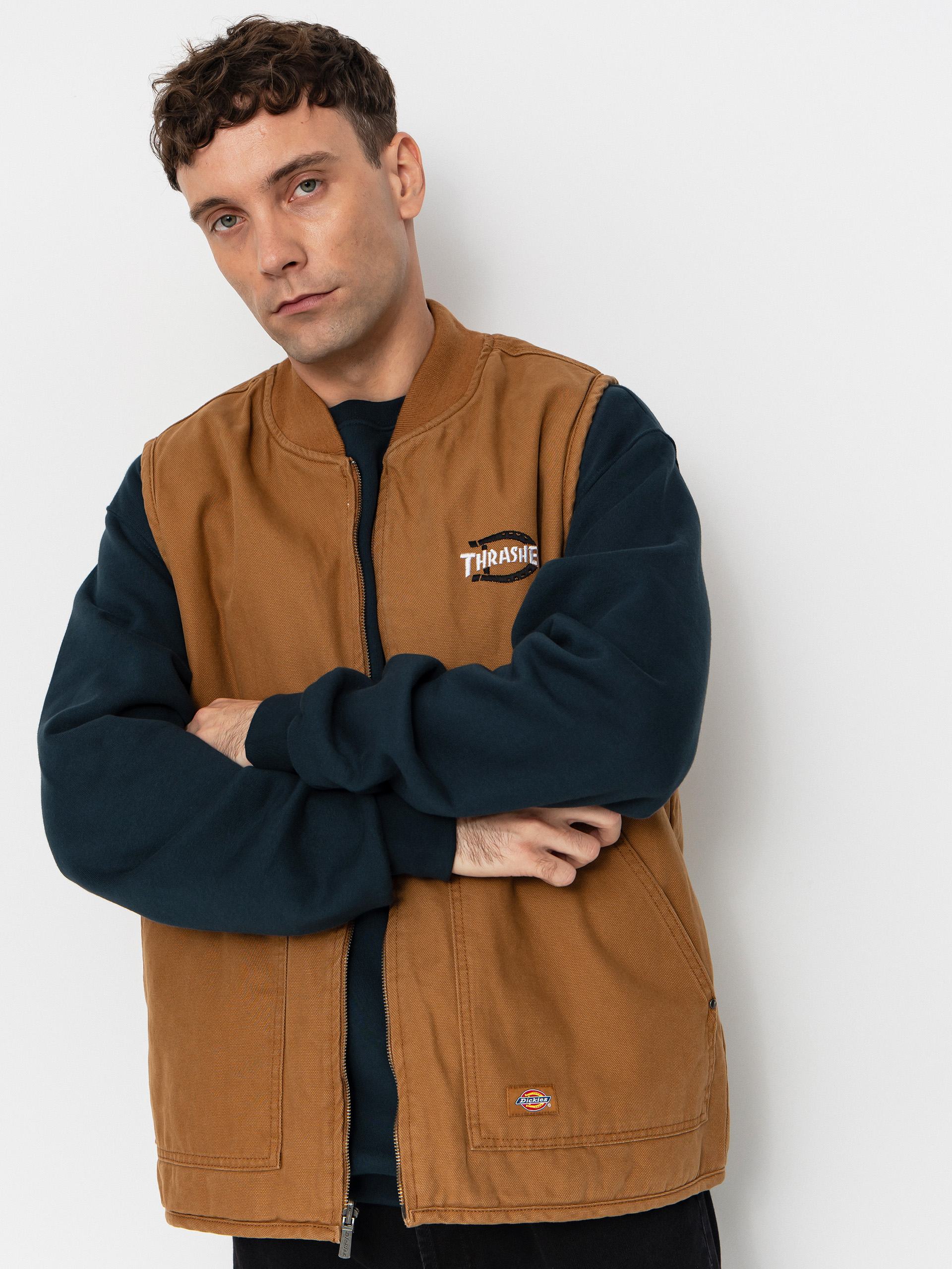 Dickies x Thrasher Vest Weste (brown duck)