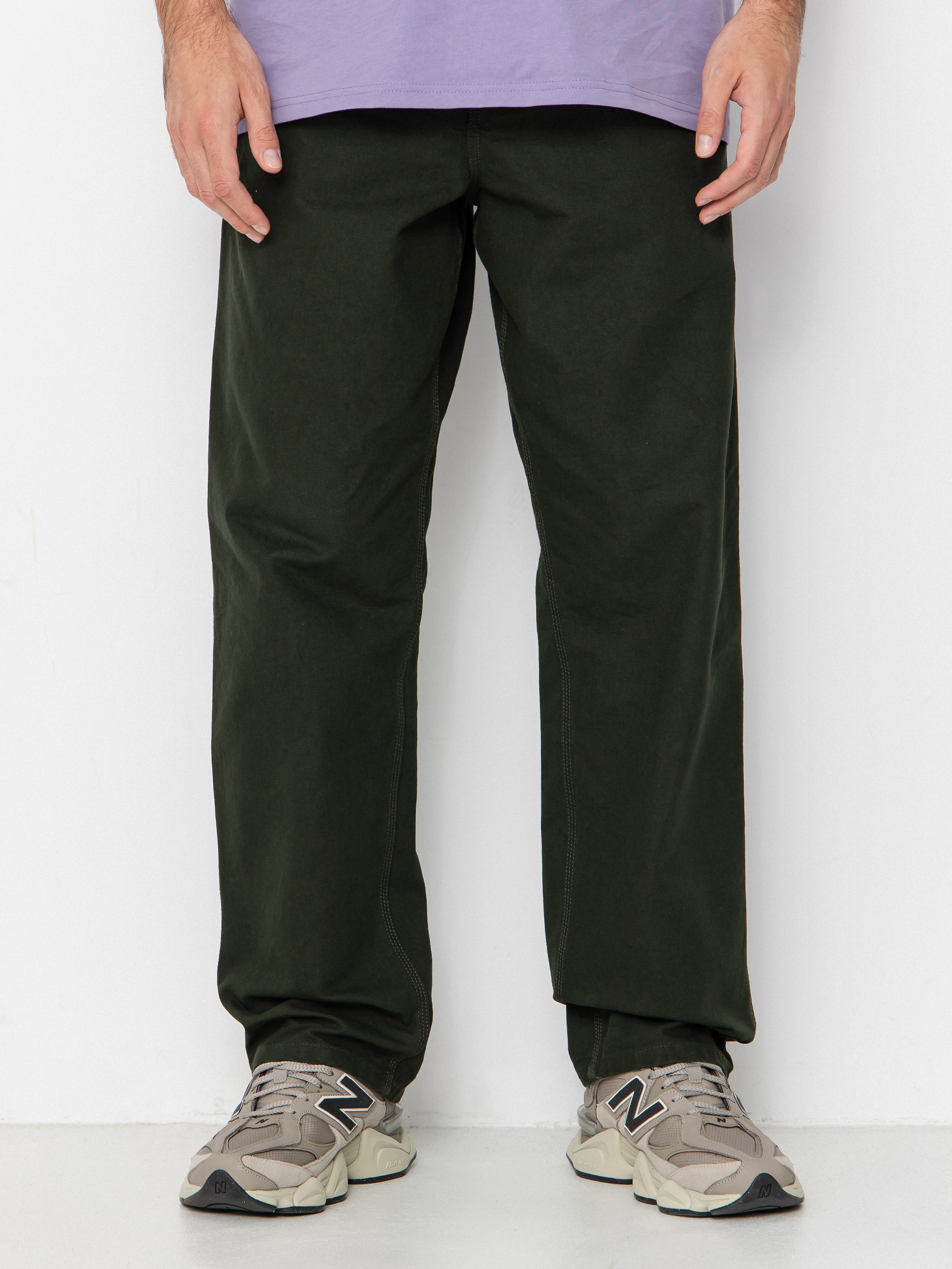 Carhartt WIP Single Knee Pants - green (olive/rinsed)