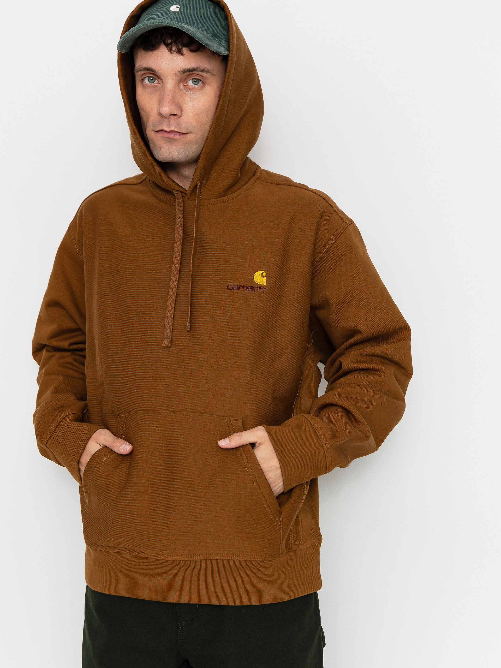 Carhartt WIP Hoodie American Script HD (hamilton brown)