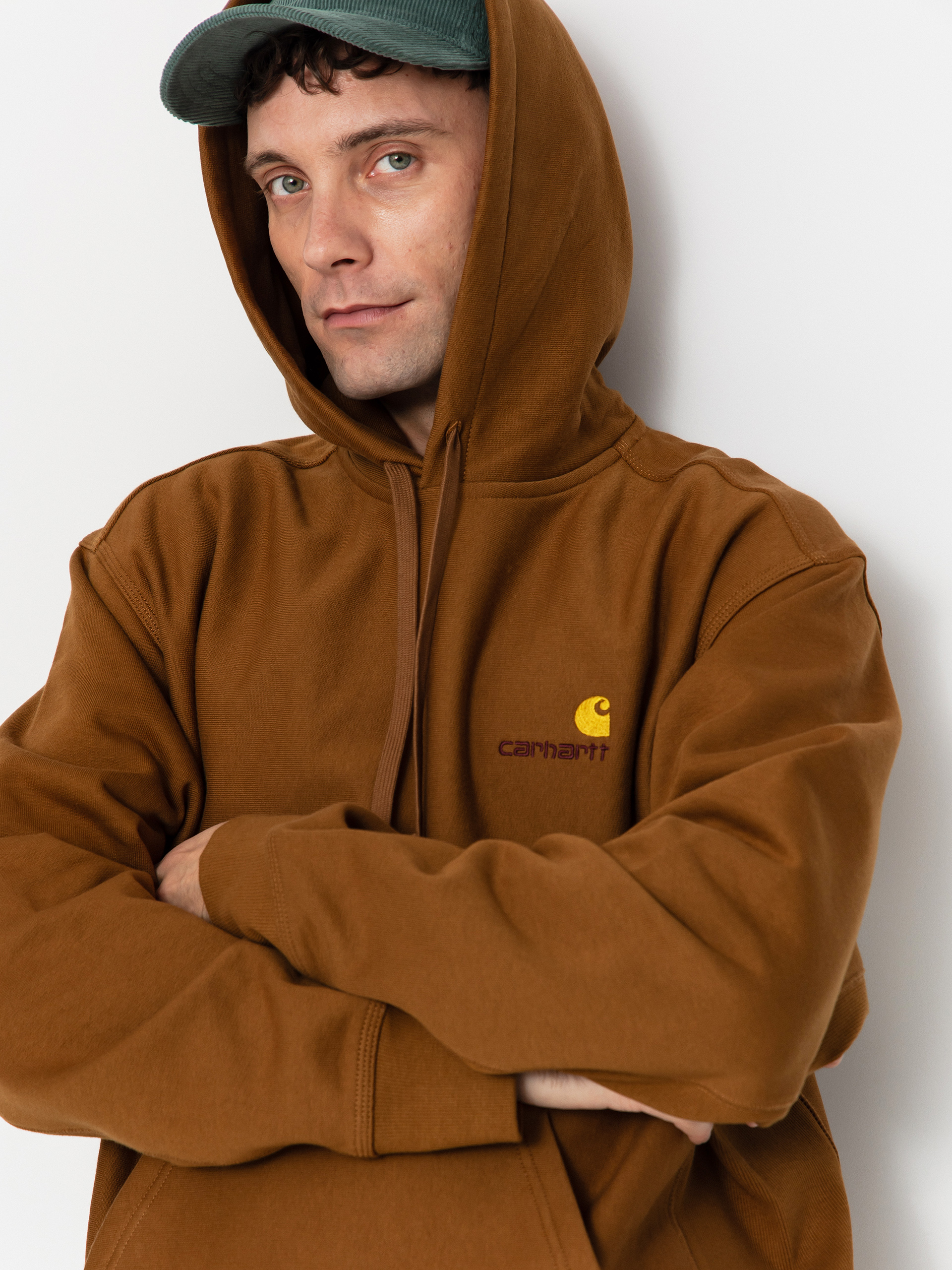 Carhartt WIP Hoodie American Script HD (hamilton brown)