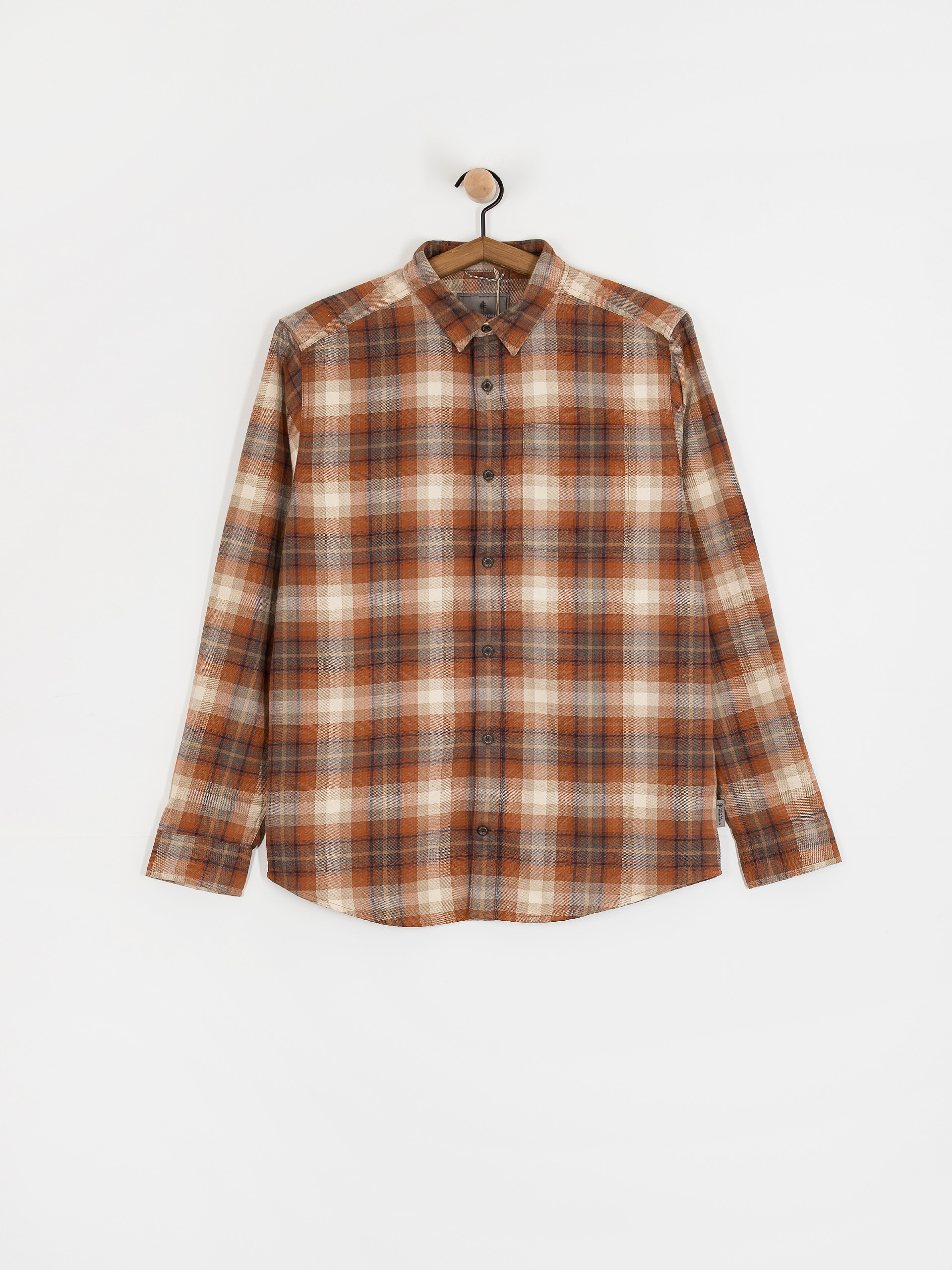 Royal Robbins Lieback Organic Cotton Flannel Shirt (rust brown dipsea pld)