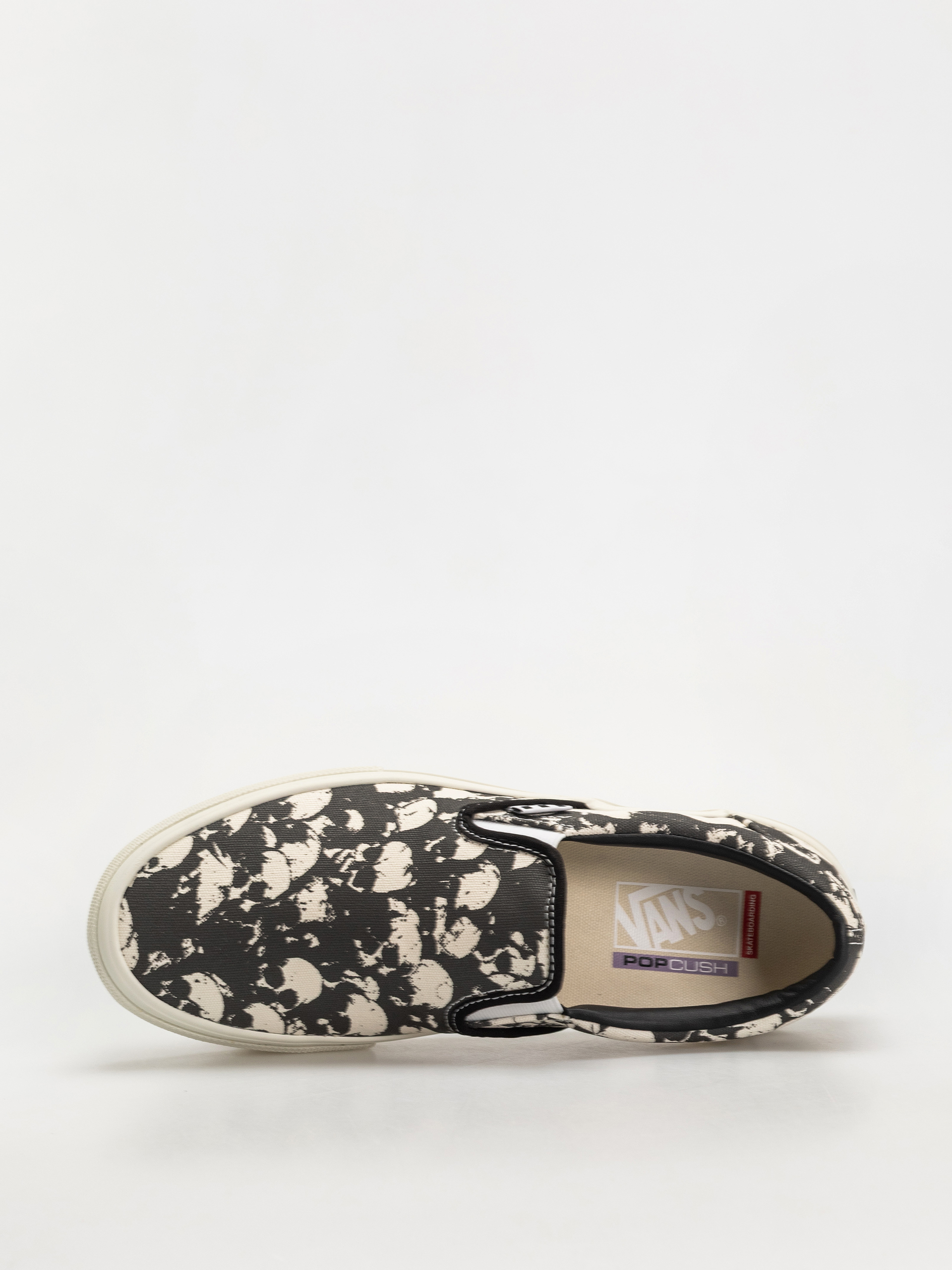 Vans Skate Slip On Shoes (skull pile black/white/gum)