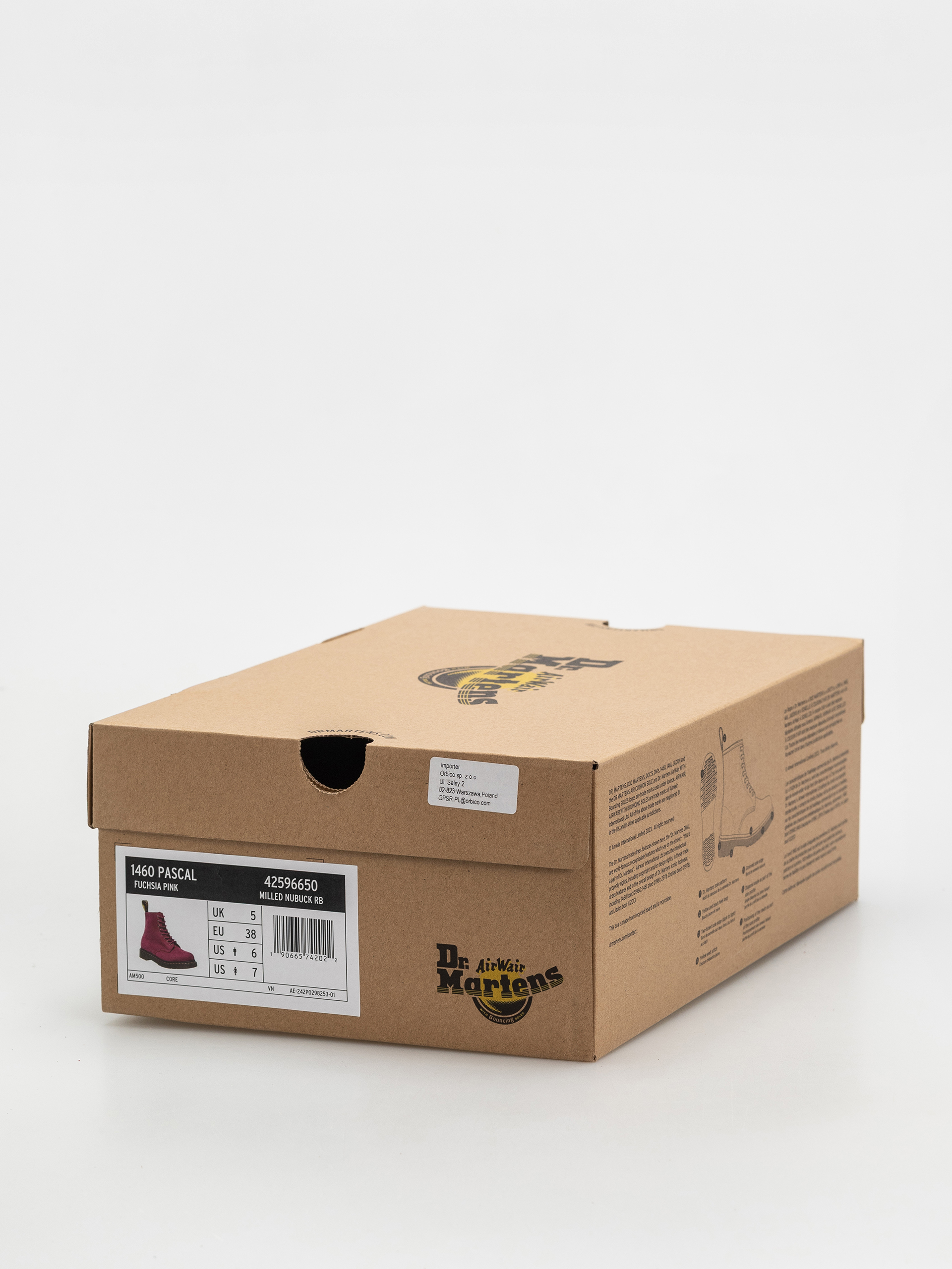 Dr. Martens 1460 Pascal Schuhe (fuchsia pink milled nubuck rb)