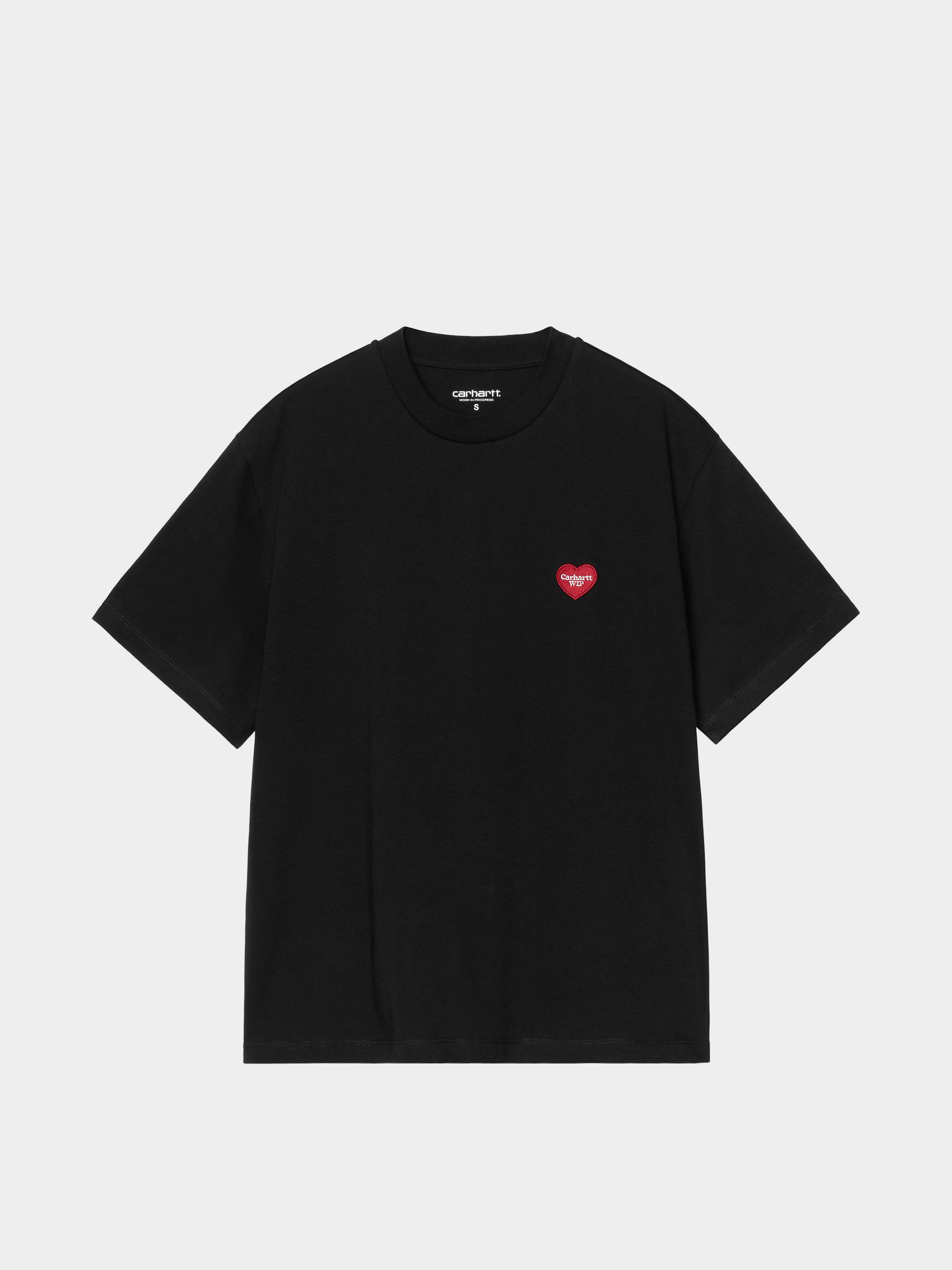Carhartt WIP T-Shirt Heart Patch Wmn (black/red)