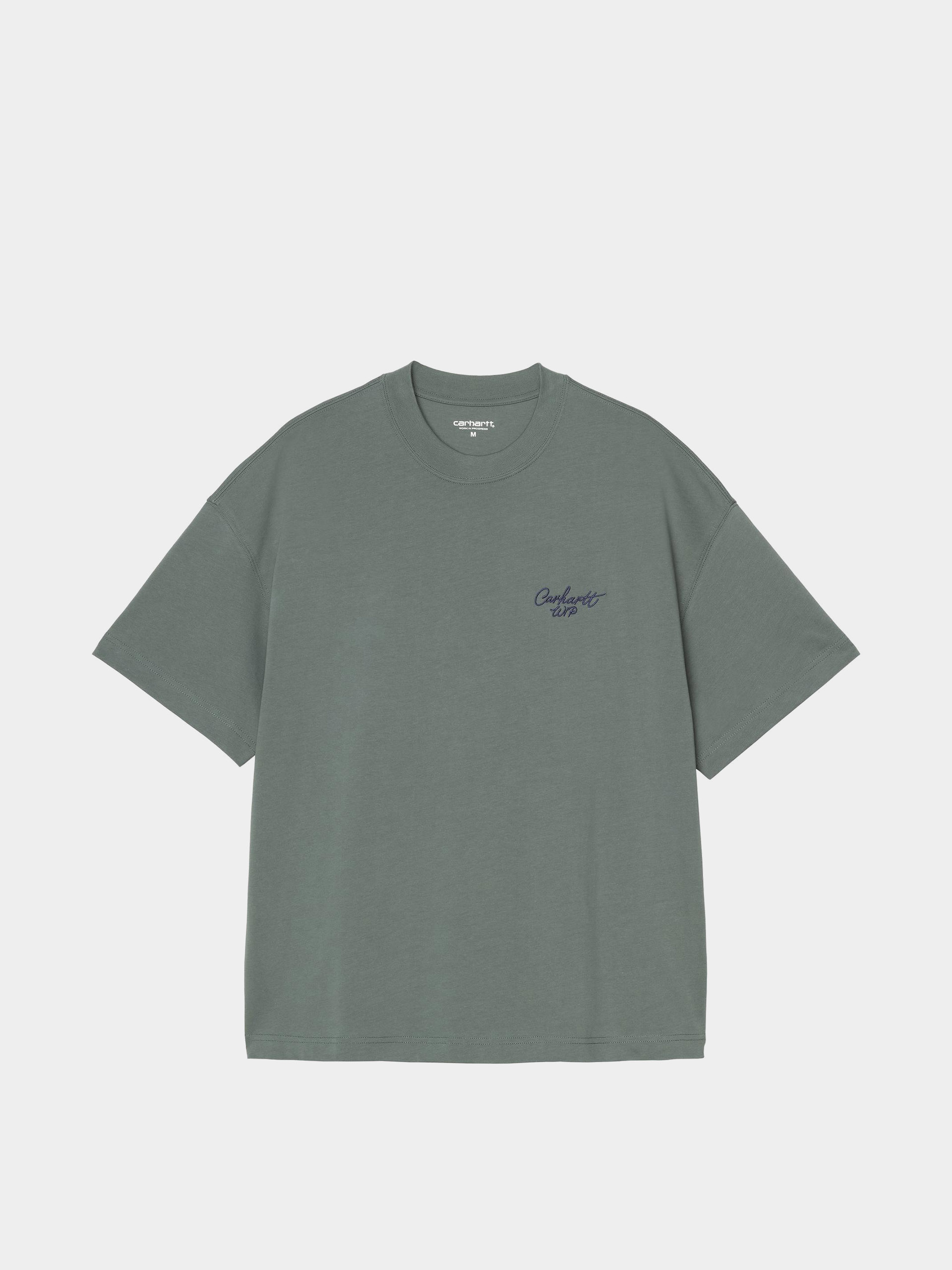 Carhartt WIP T-Shirt Signature Script (silver pine/jupiter)