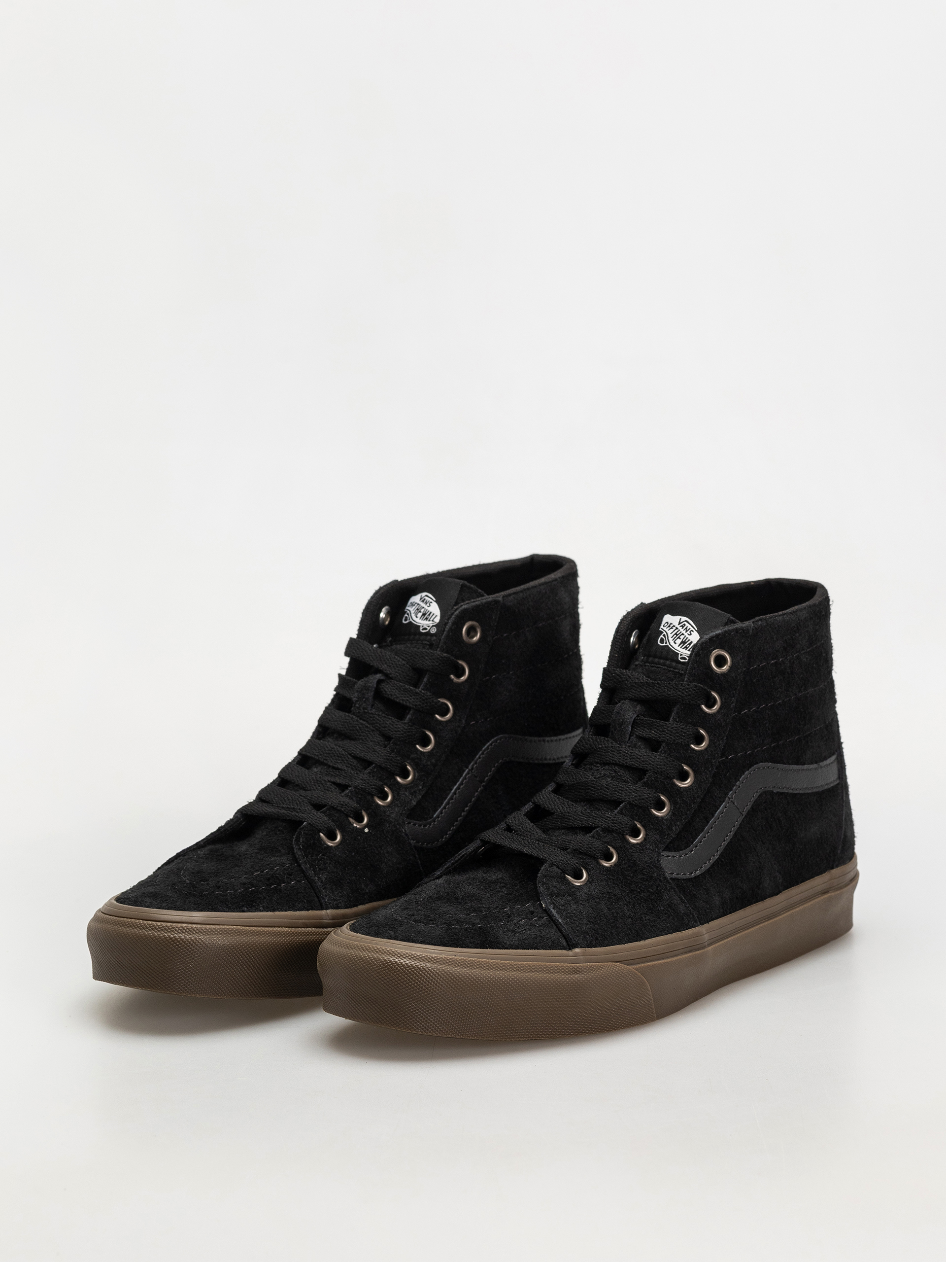 Vans Sk8 Hi Tapered Shoes (hairy suede black/gum)