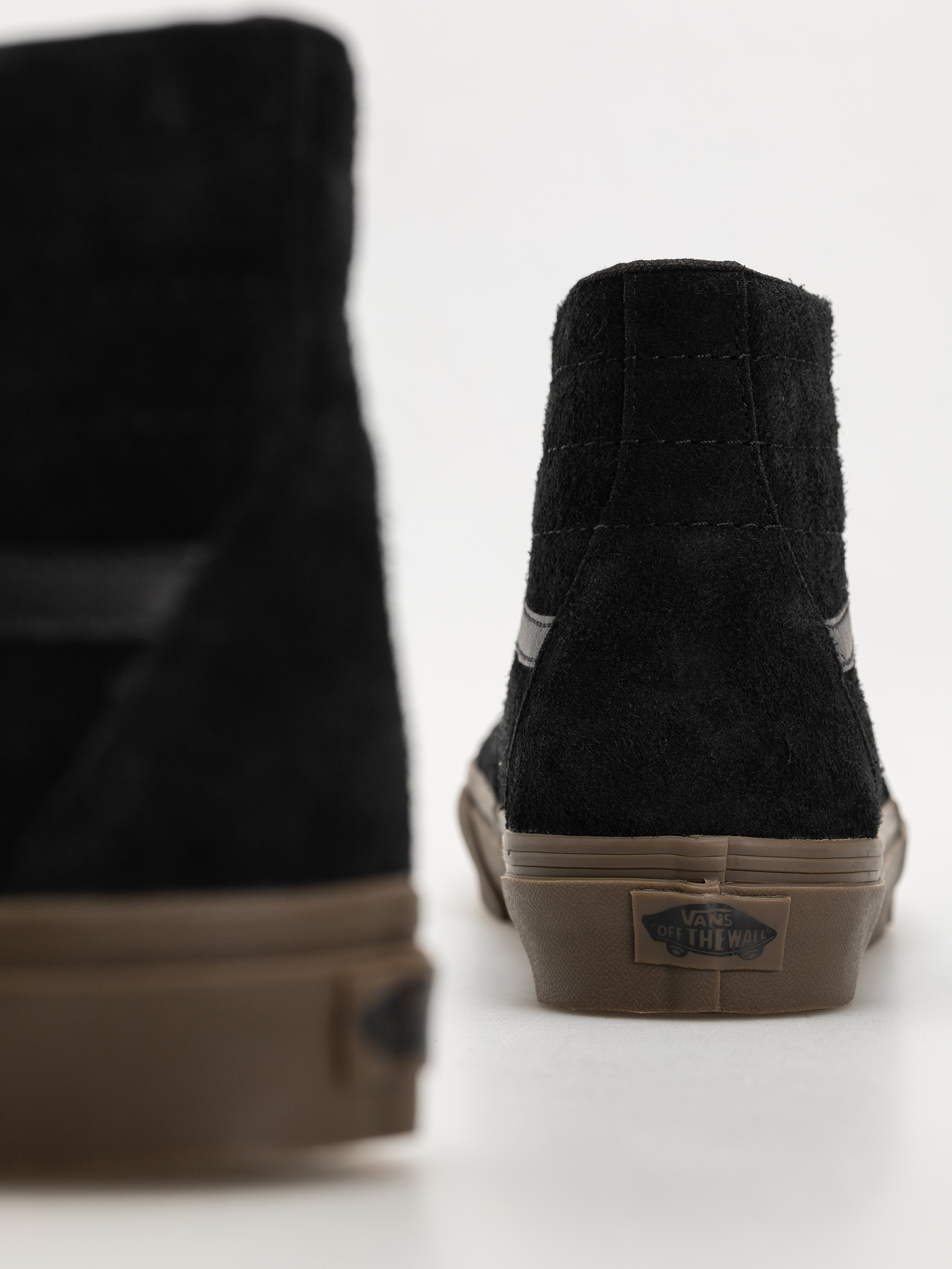 Vans Sk8 Hi Tapered Shoes (hairy suede black/gum)