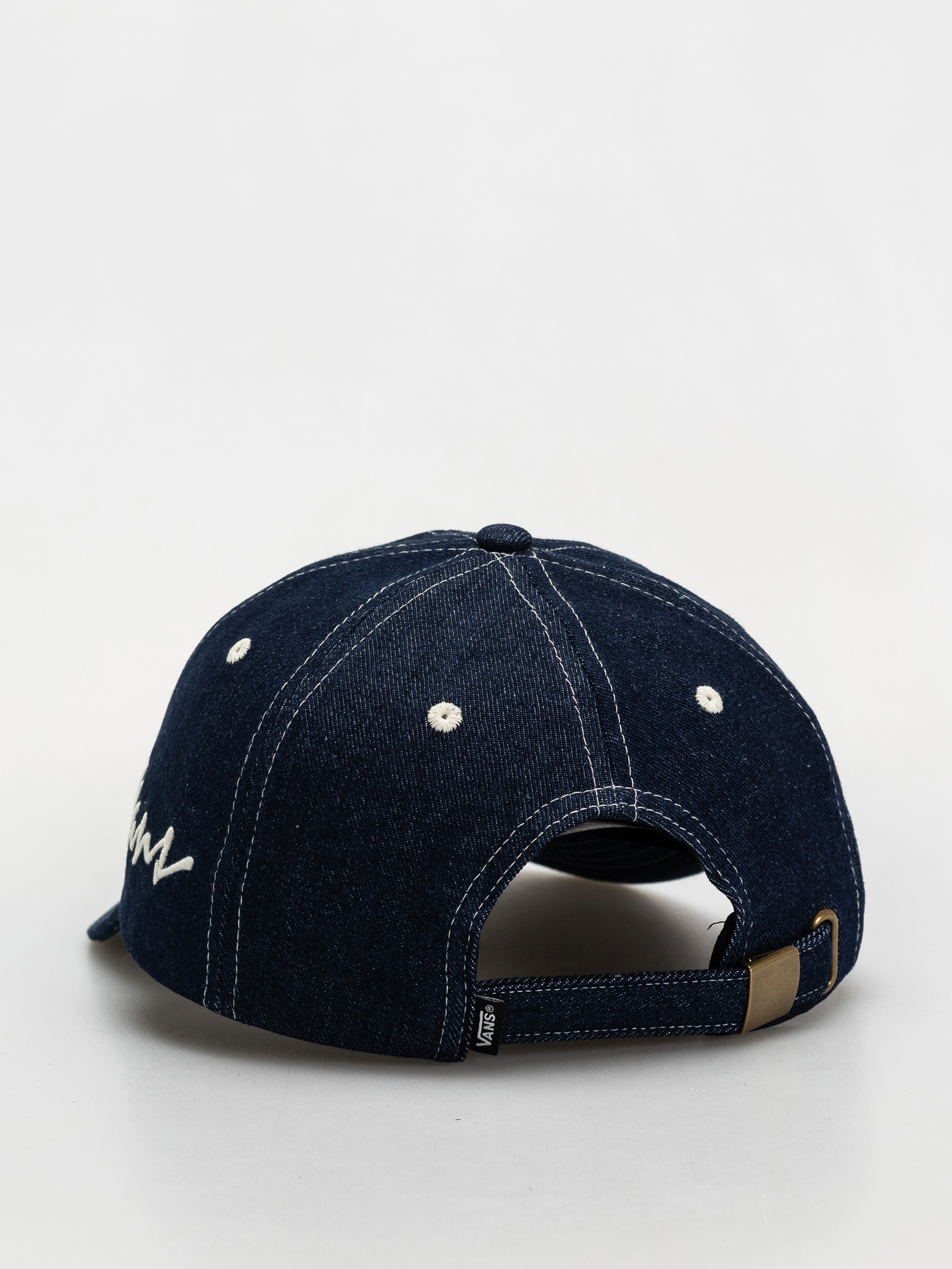 Vans Classic Script Curved Bill Jockey Cap (dark denim)