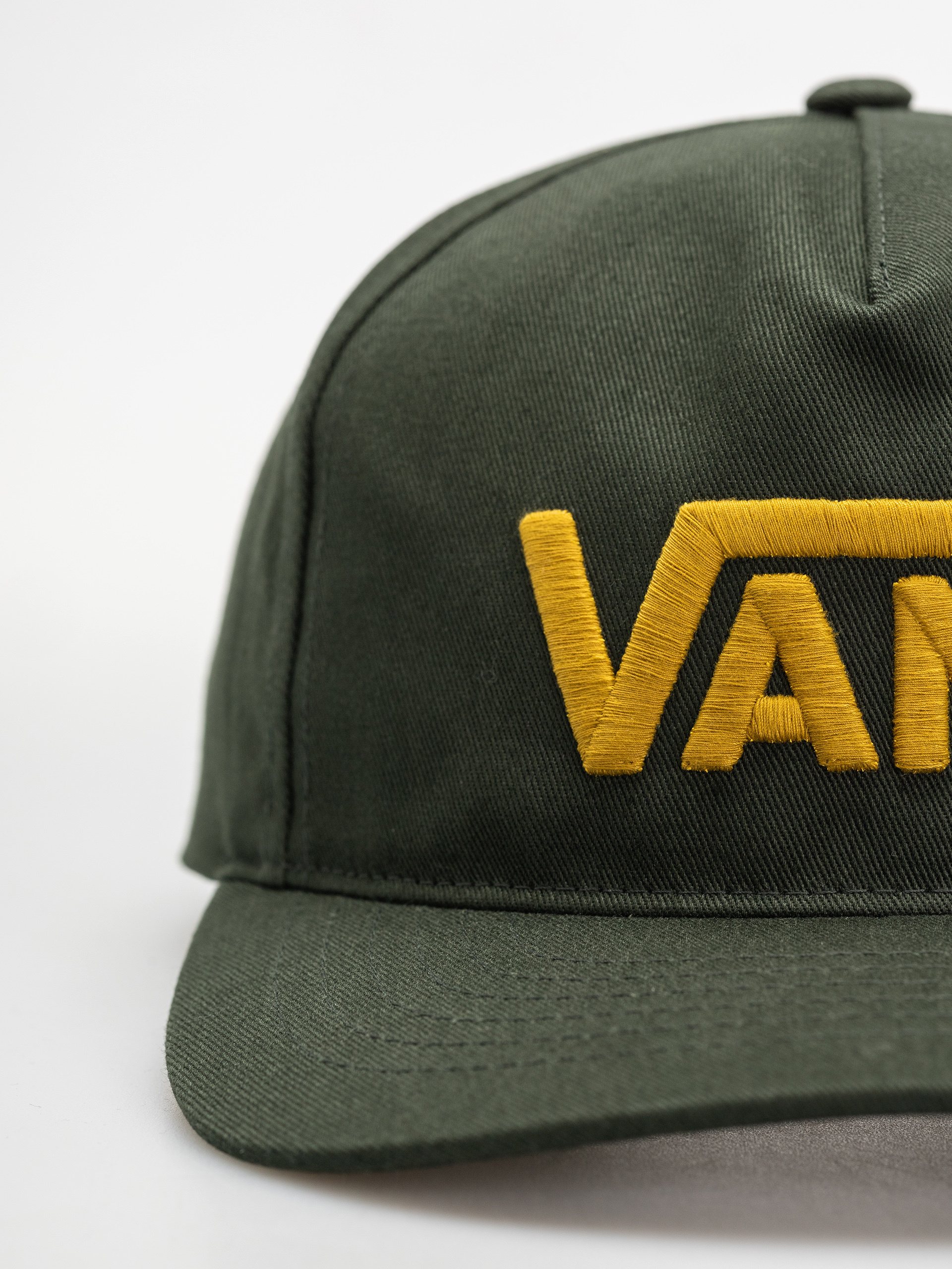 Vans Drop V Logo Snapback Cap (dried kelp)