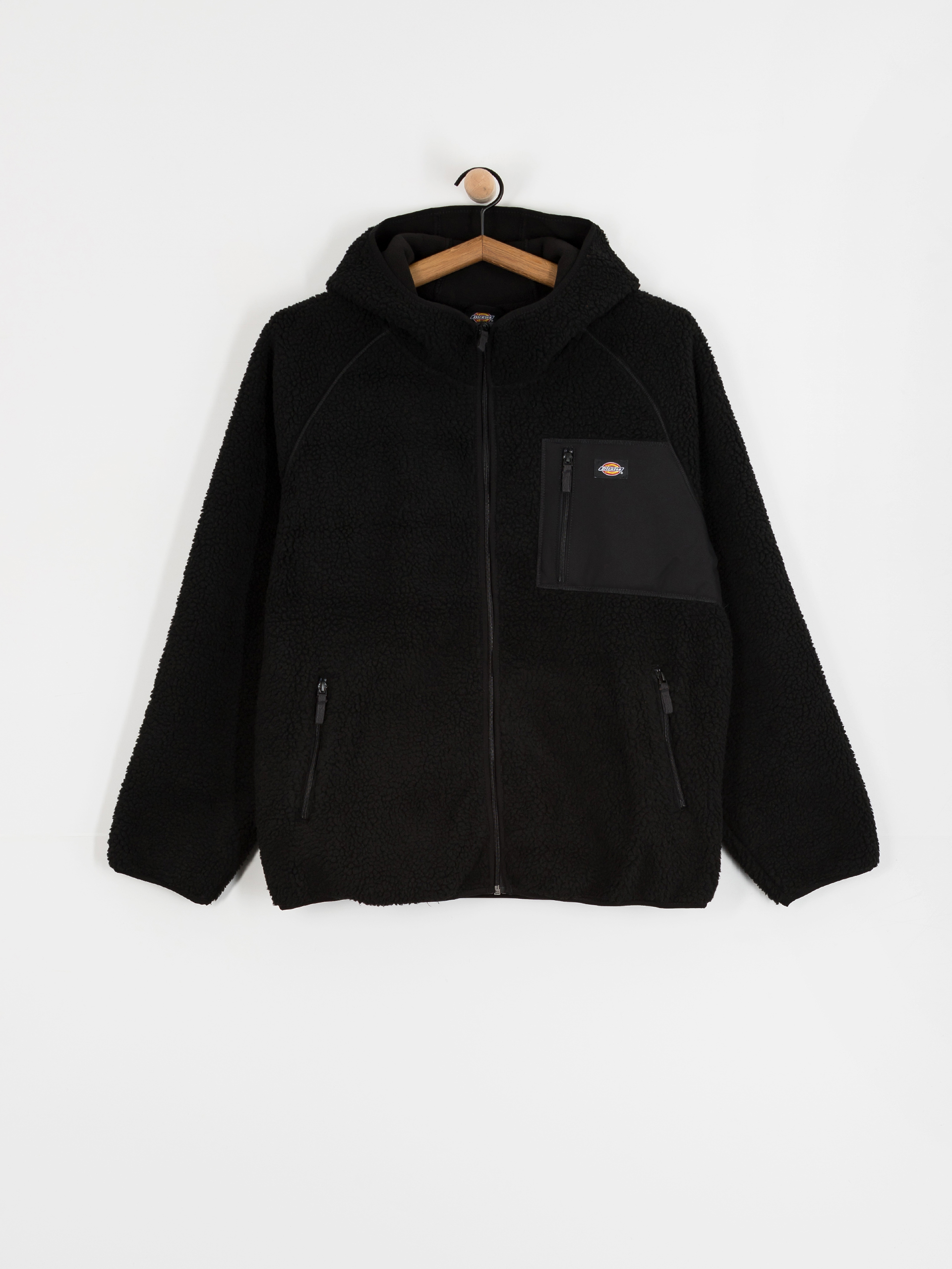 Herren Dickies Central High Pile Fleece Jacke (black)