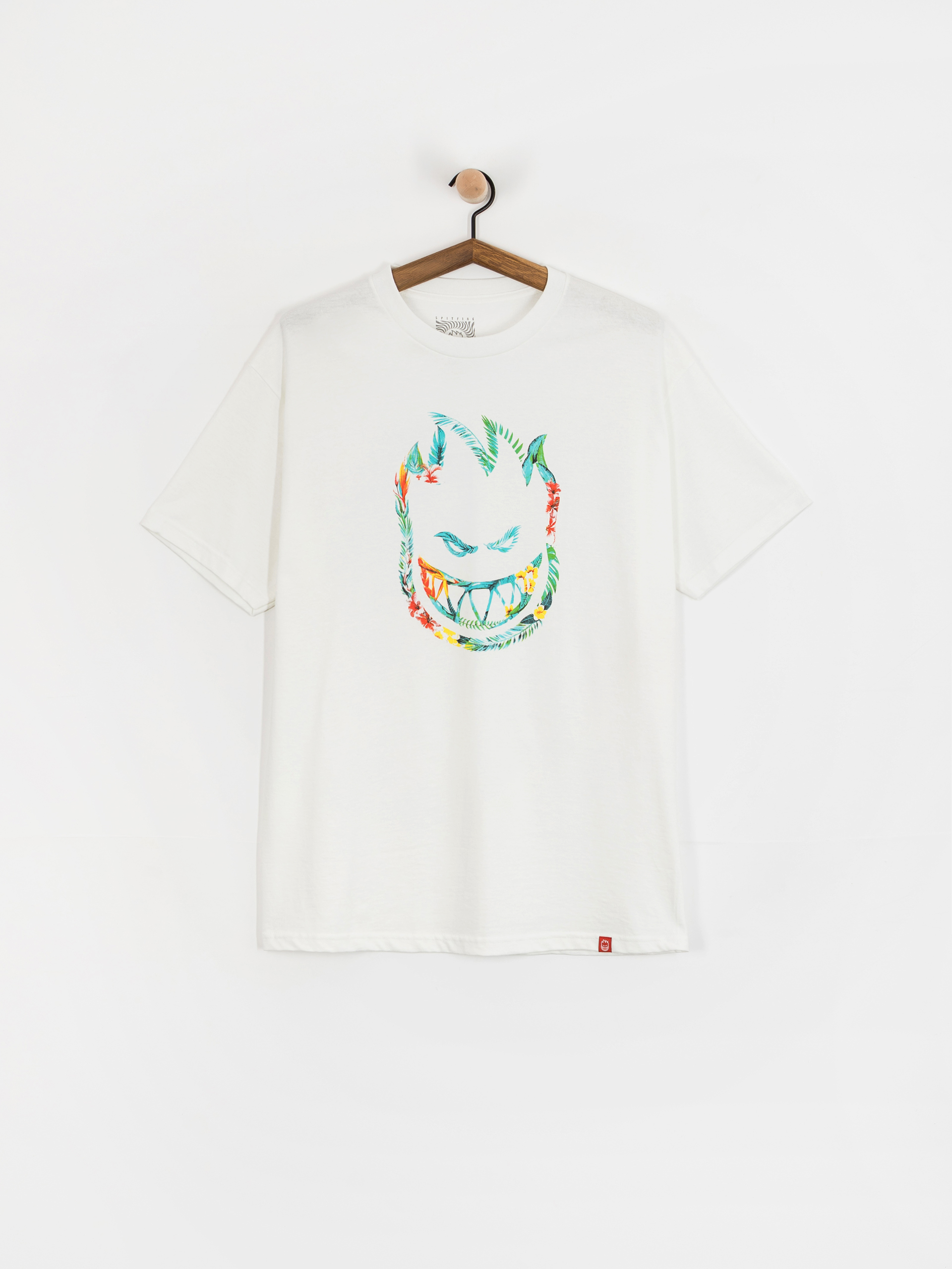 Spitfire Floral Bighead T-shirt (white w/multi color print)