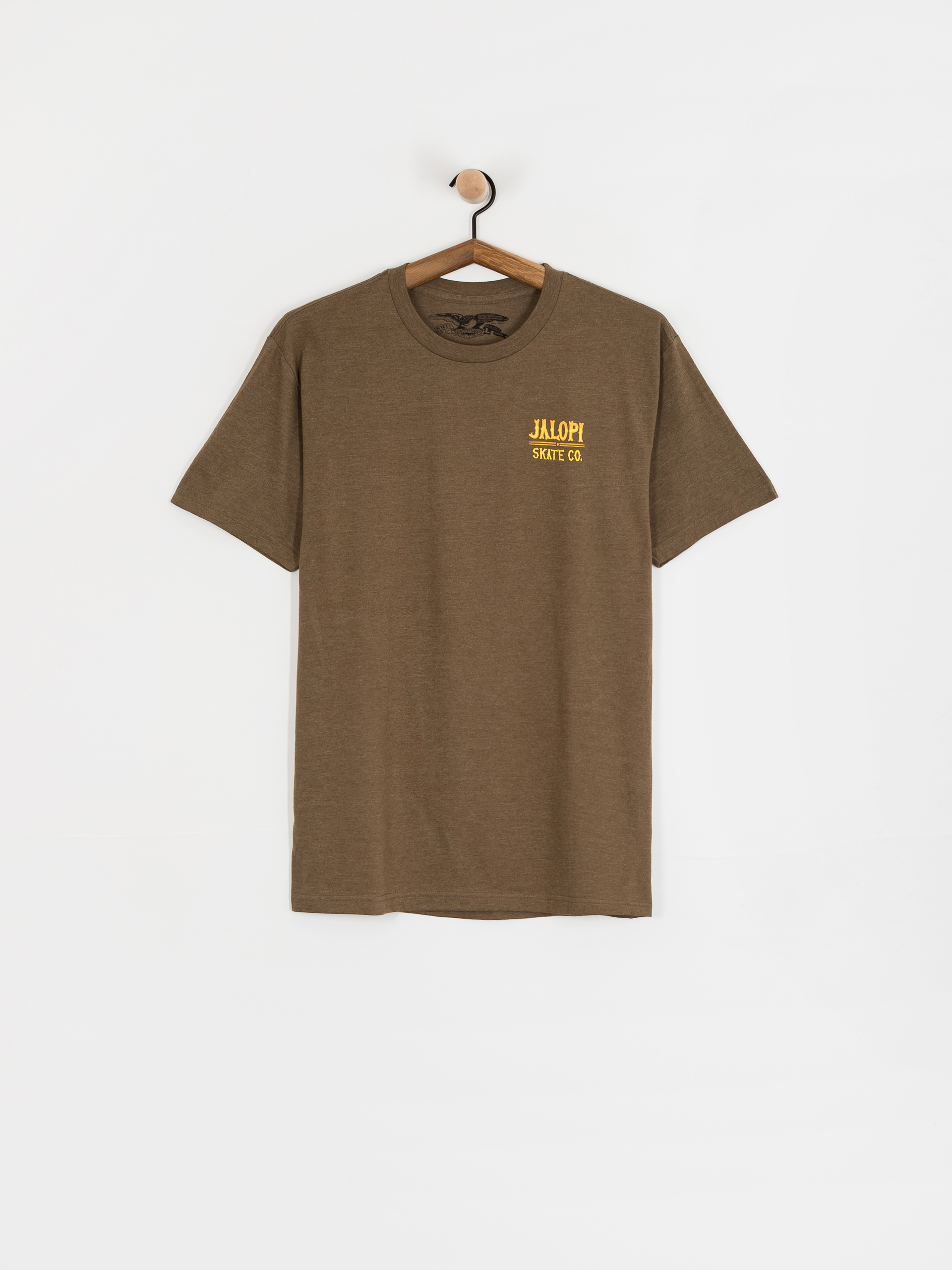 Antihero Stop Pollution T-shirt (heather army w/multicolor prints)