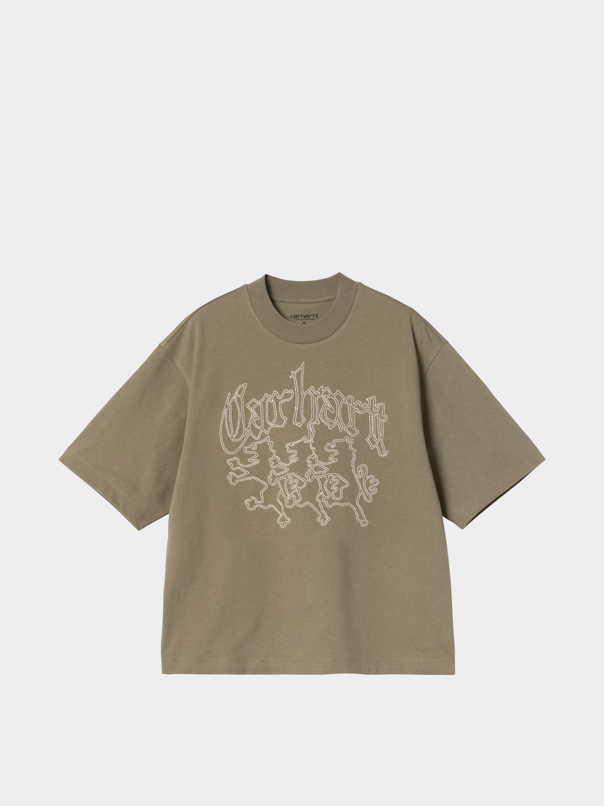 Carhartt WIP T-Shirt Hackwork Wmn (brass/salt)