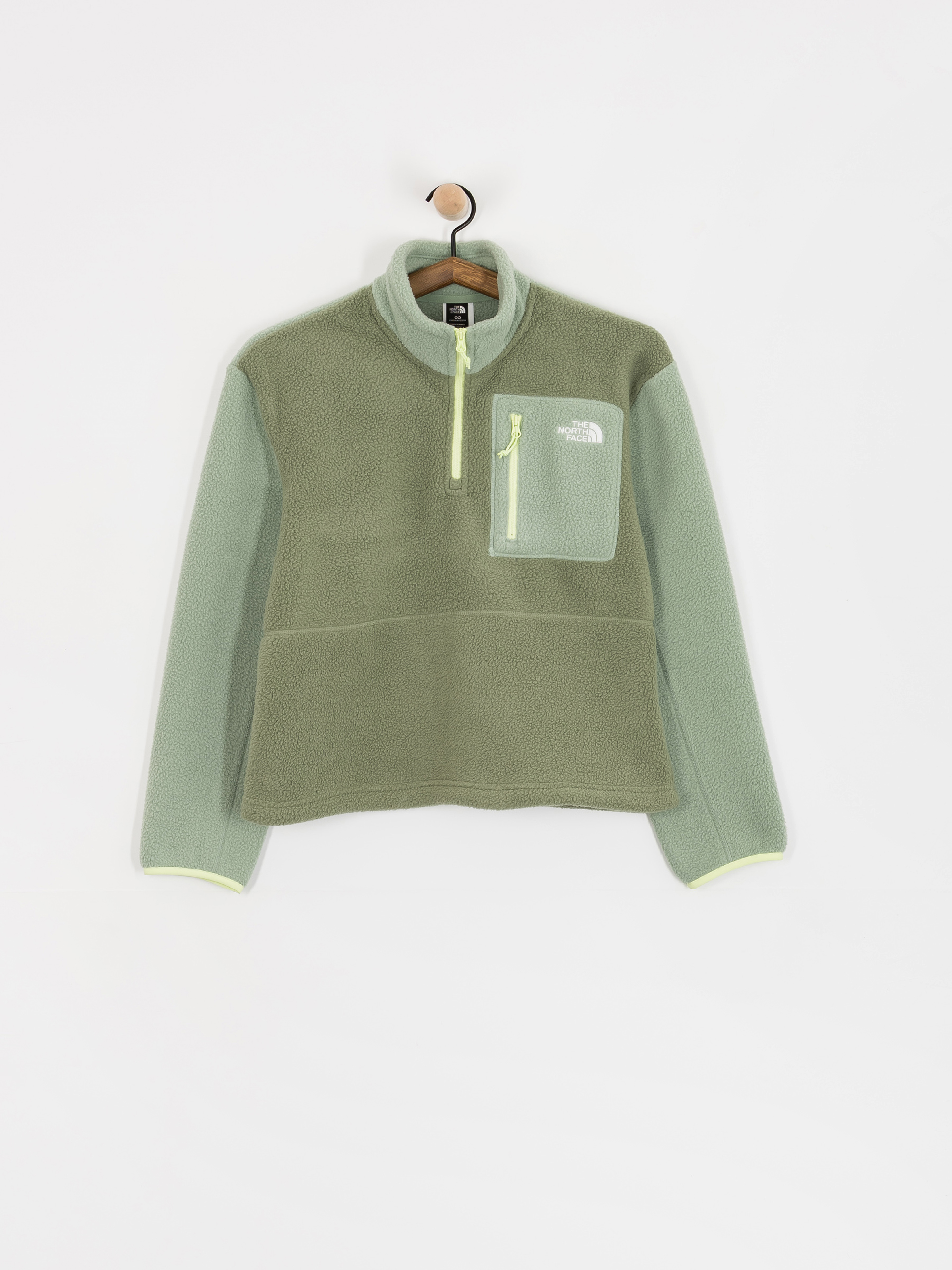 Mens The North Face Yumiori 1/4 Zip Fleece  (bark mist/slate moss/as)