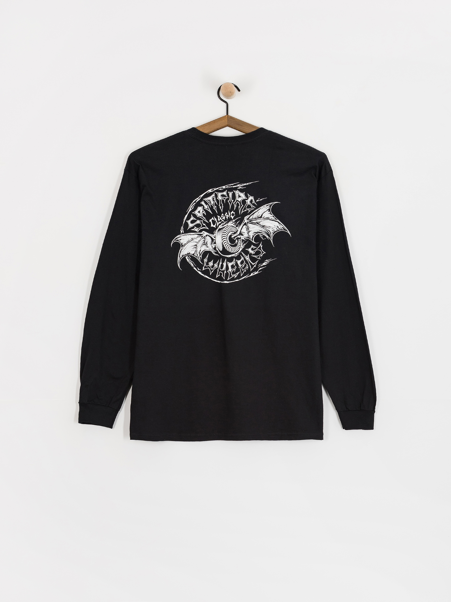 Spitfire Batwing Classic Longsleeve (black w/white prints)