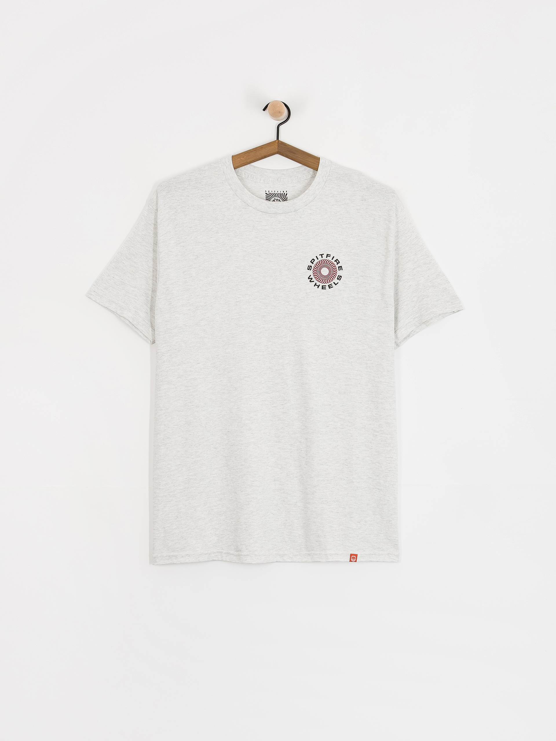 Spitfire Classic 87 Swirl Fade Fill T-Shirt (ash grey w/red&black fade prints)
