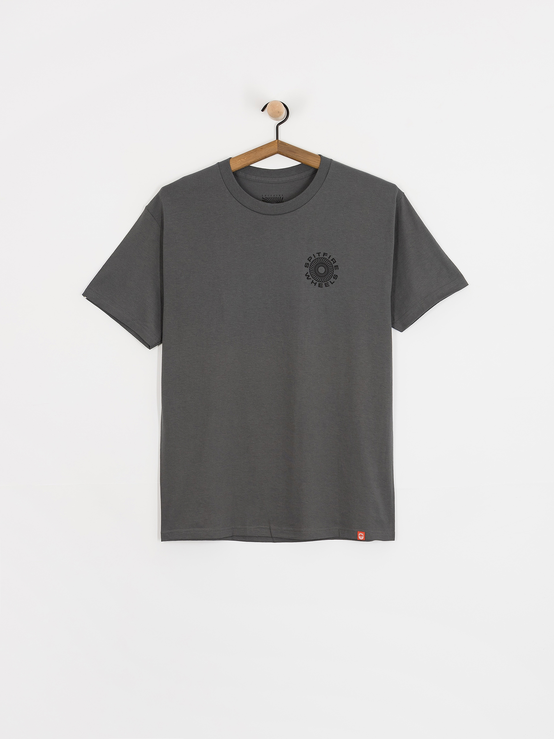 Spitfire Classic 87 Swirl Fill T-Shirt (charcoal solid w/black&white prints)