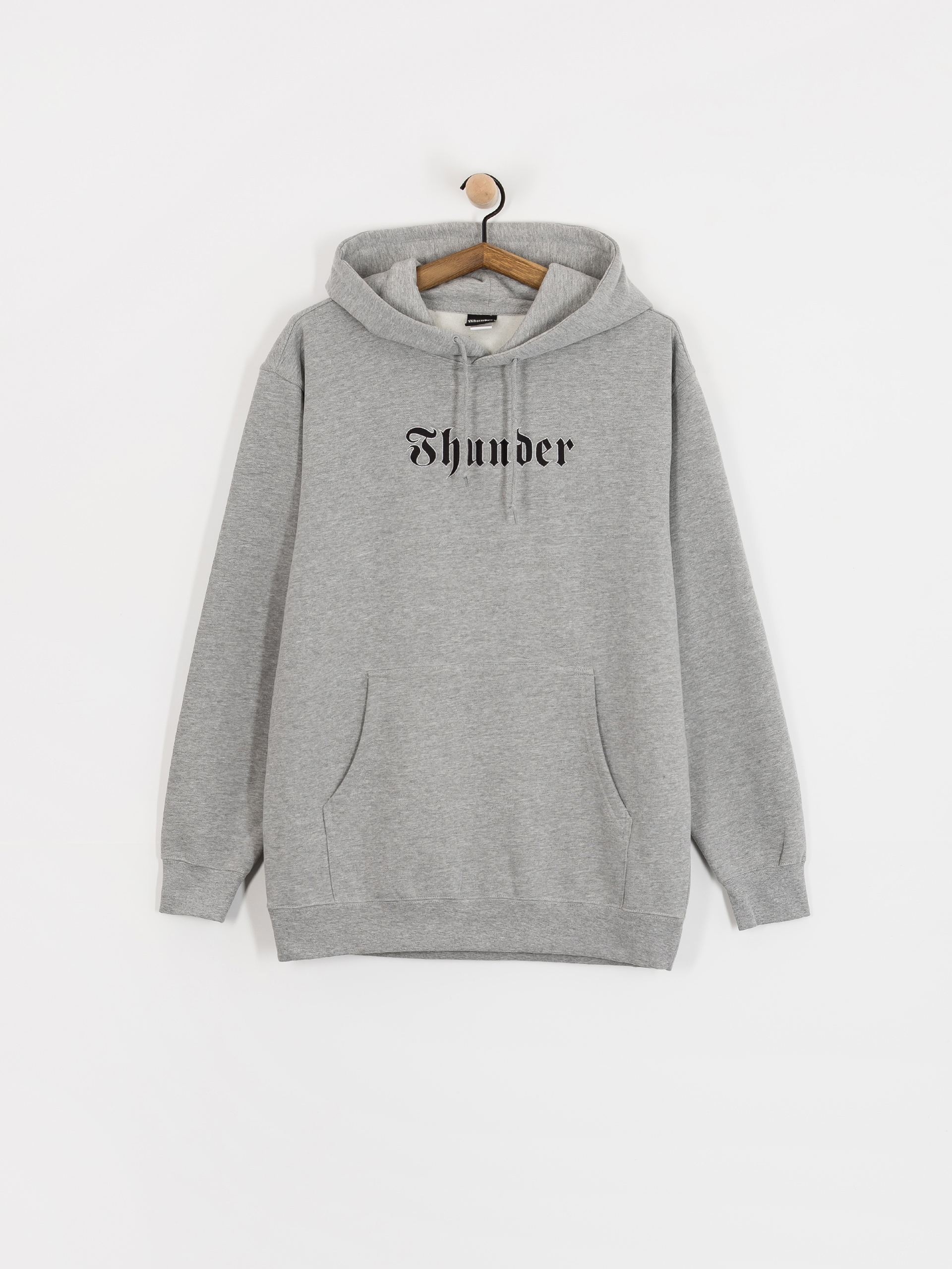 Thunder Script Sweatshirt (heather grey w/black embroidery)
