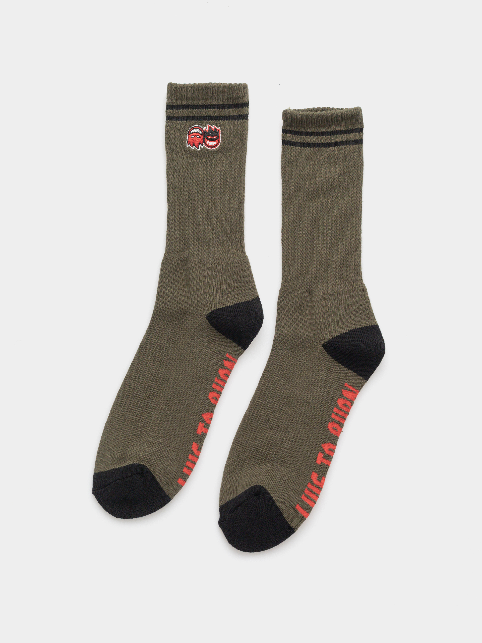 Spitfire Eternal Fill Emb Socken (olive/black/red)