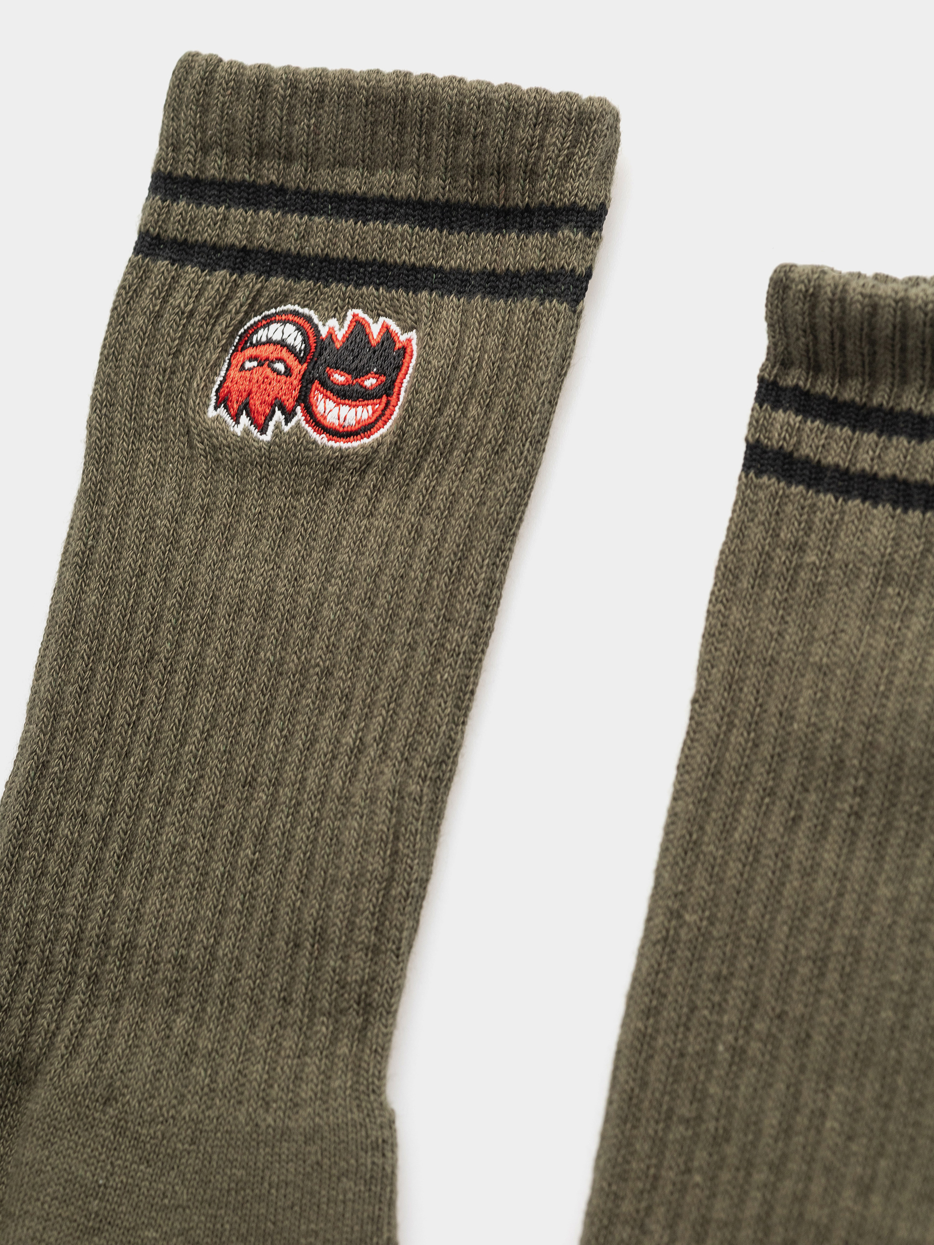 Spitfire Eternal Fill Emb Socks (olive/black/red)