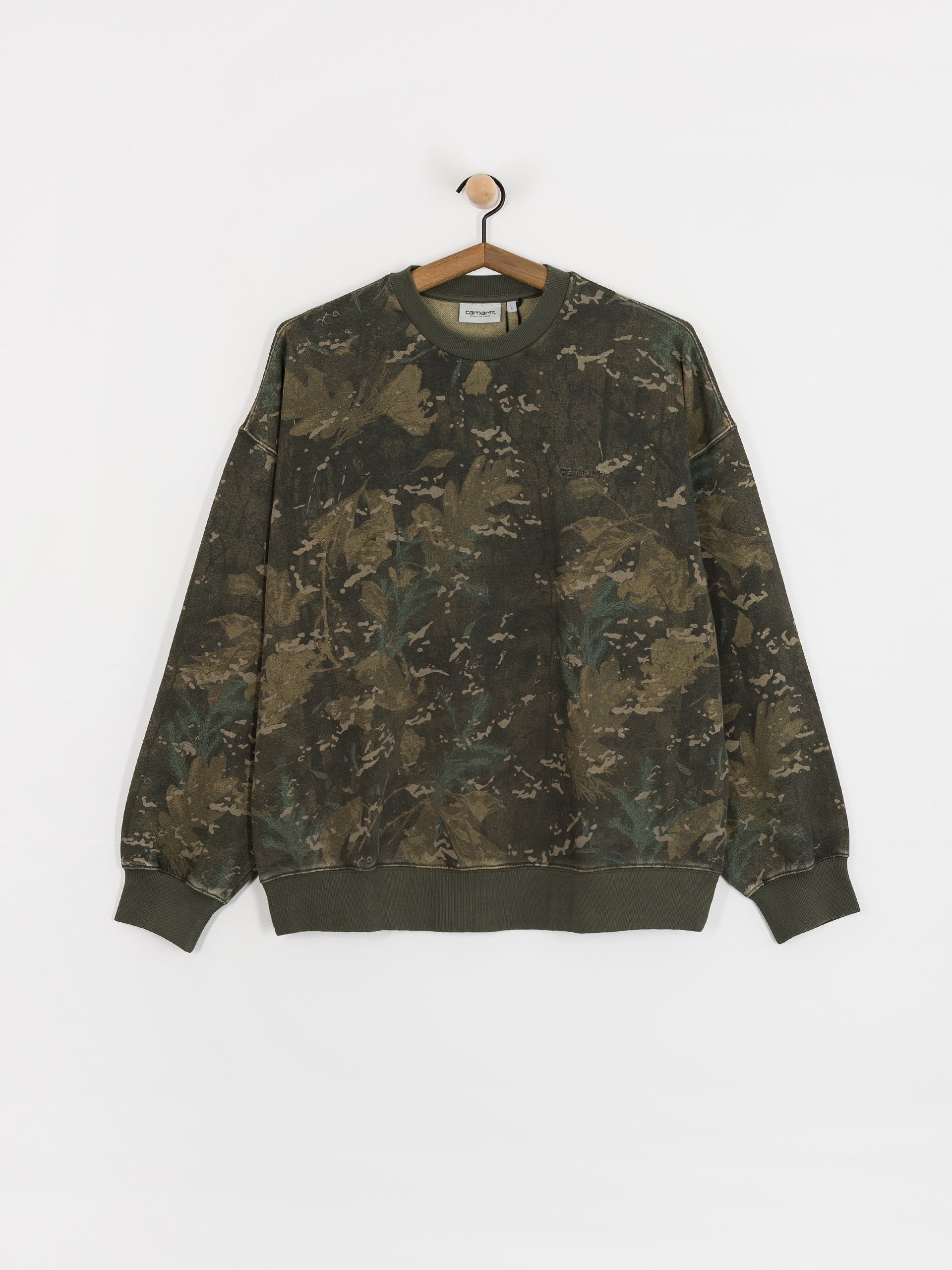 Carhartt WIP Benton Sweatshirt (camo combi/green/garment dyed)