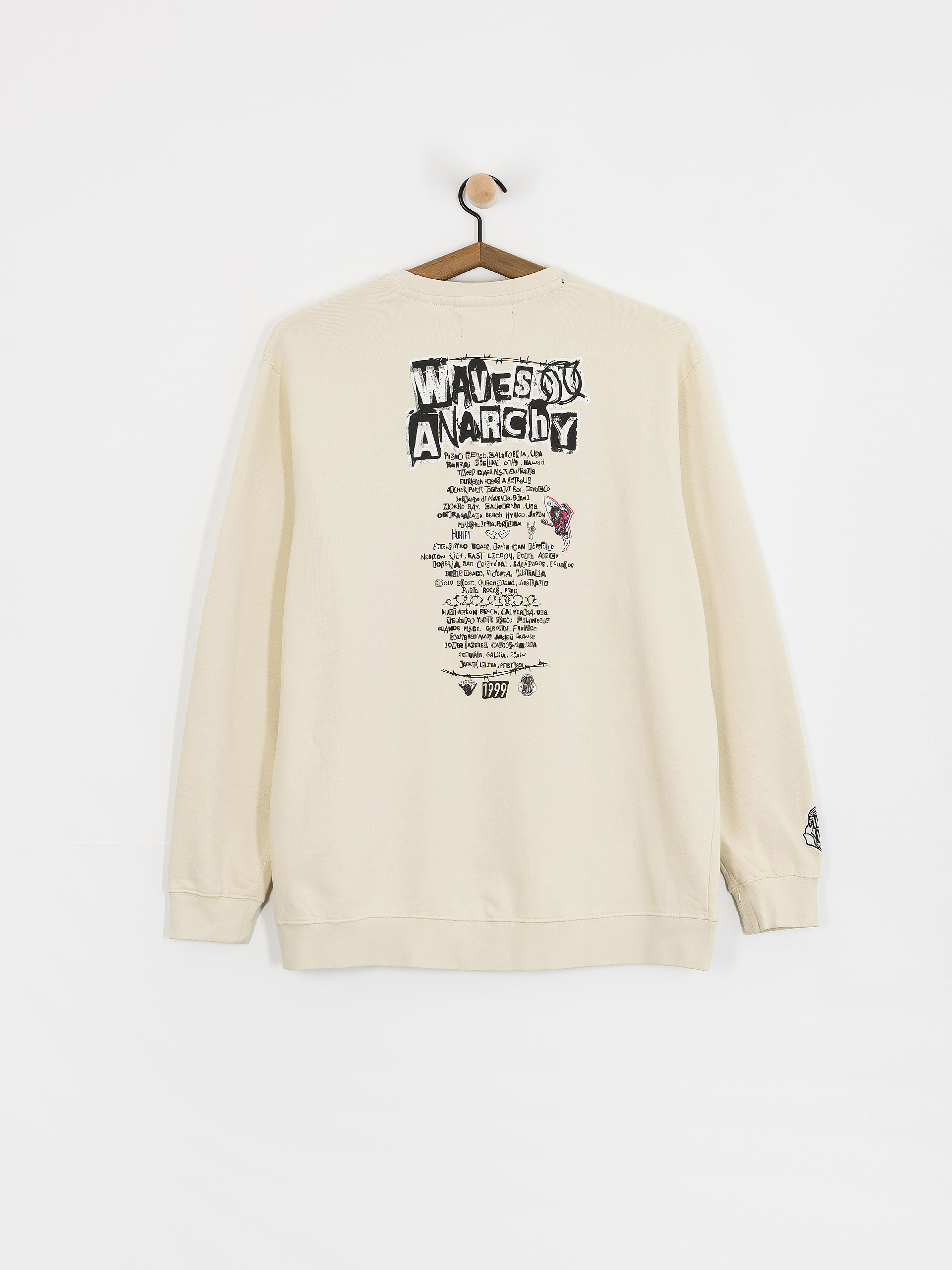 Hurley Wave Anarchy Sweatshirt (bone)