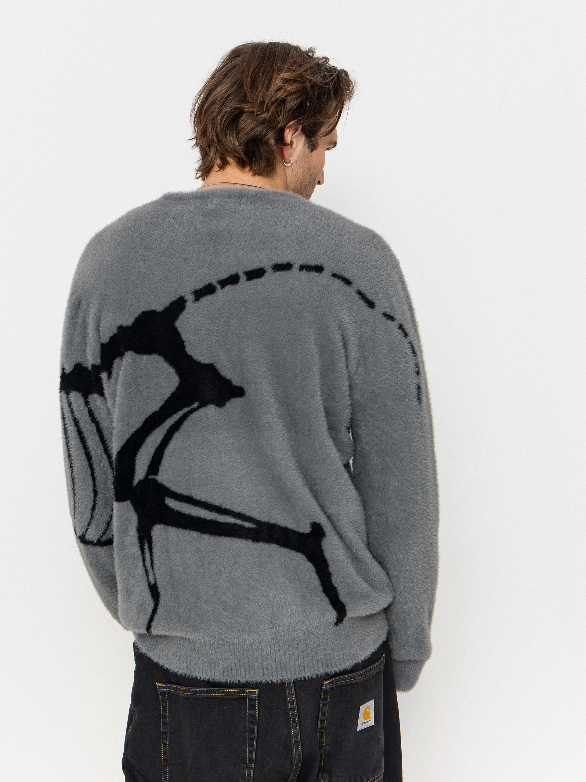 RipNDip Fossil Mohair Knit Sweater - grey (charcoal)