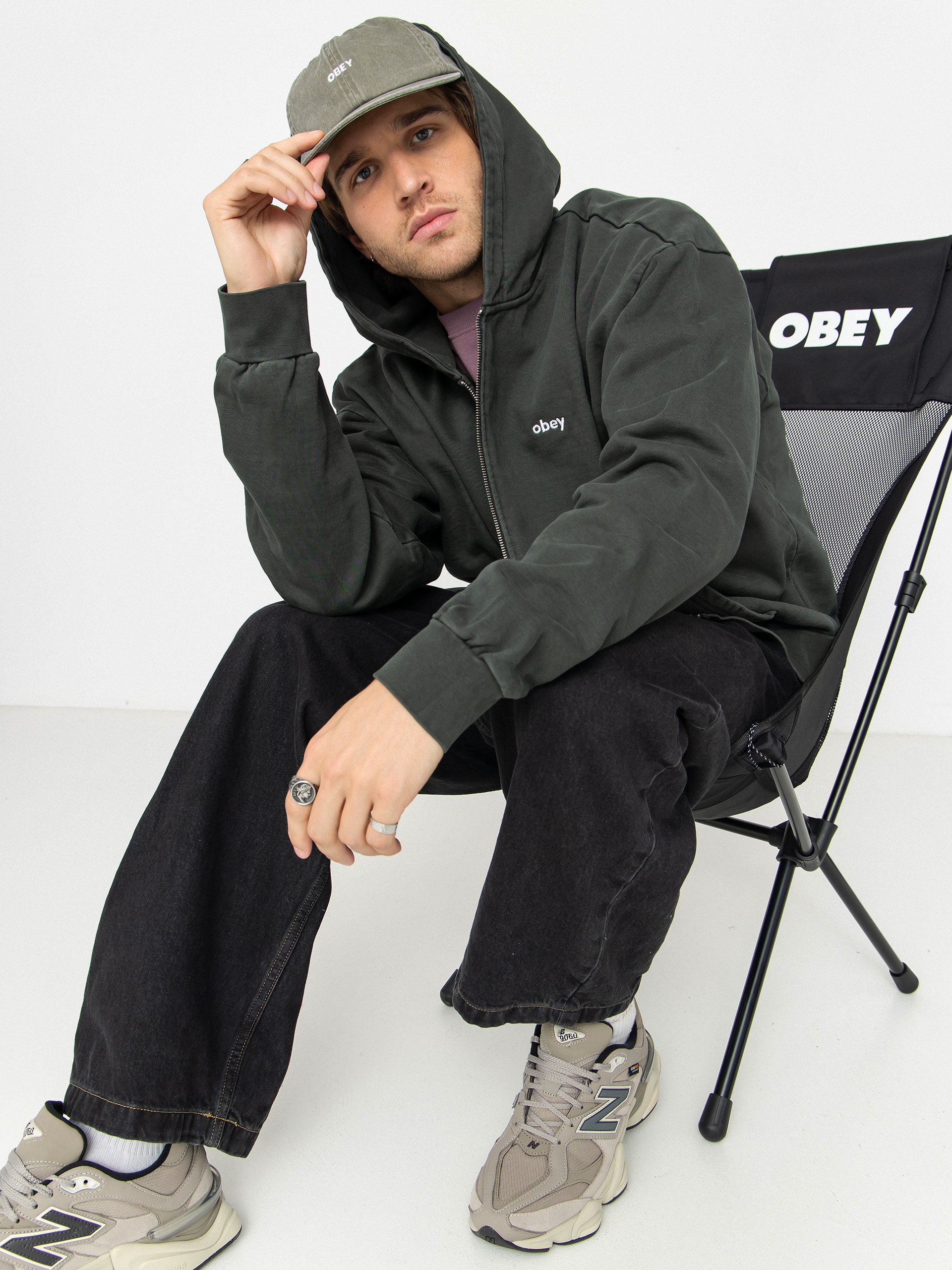 OBEY Lowercase Pigment ZHD Hoodie - black (pigment pirate black)