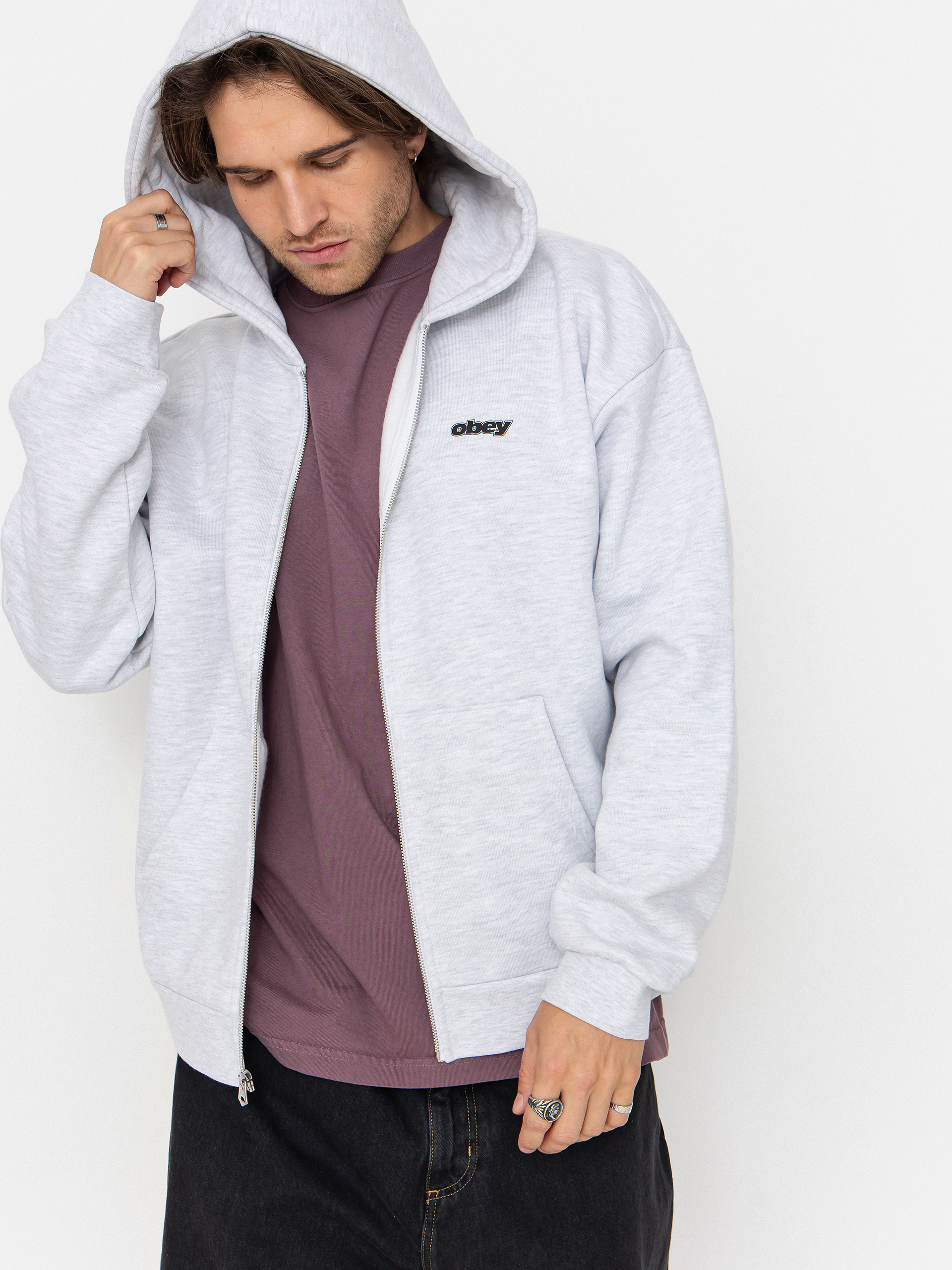 OBEY Gaze Extra Heavy ZHD Hoodie (ash grey)