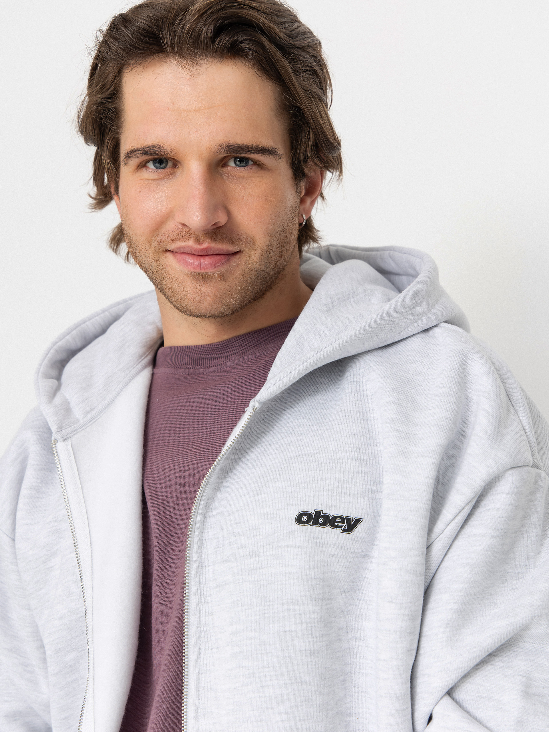OBEY Gaze Extra Heavy ZHD Hoodie (ash grey)
