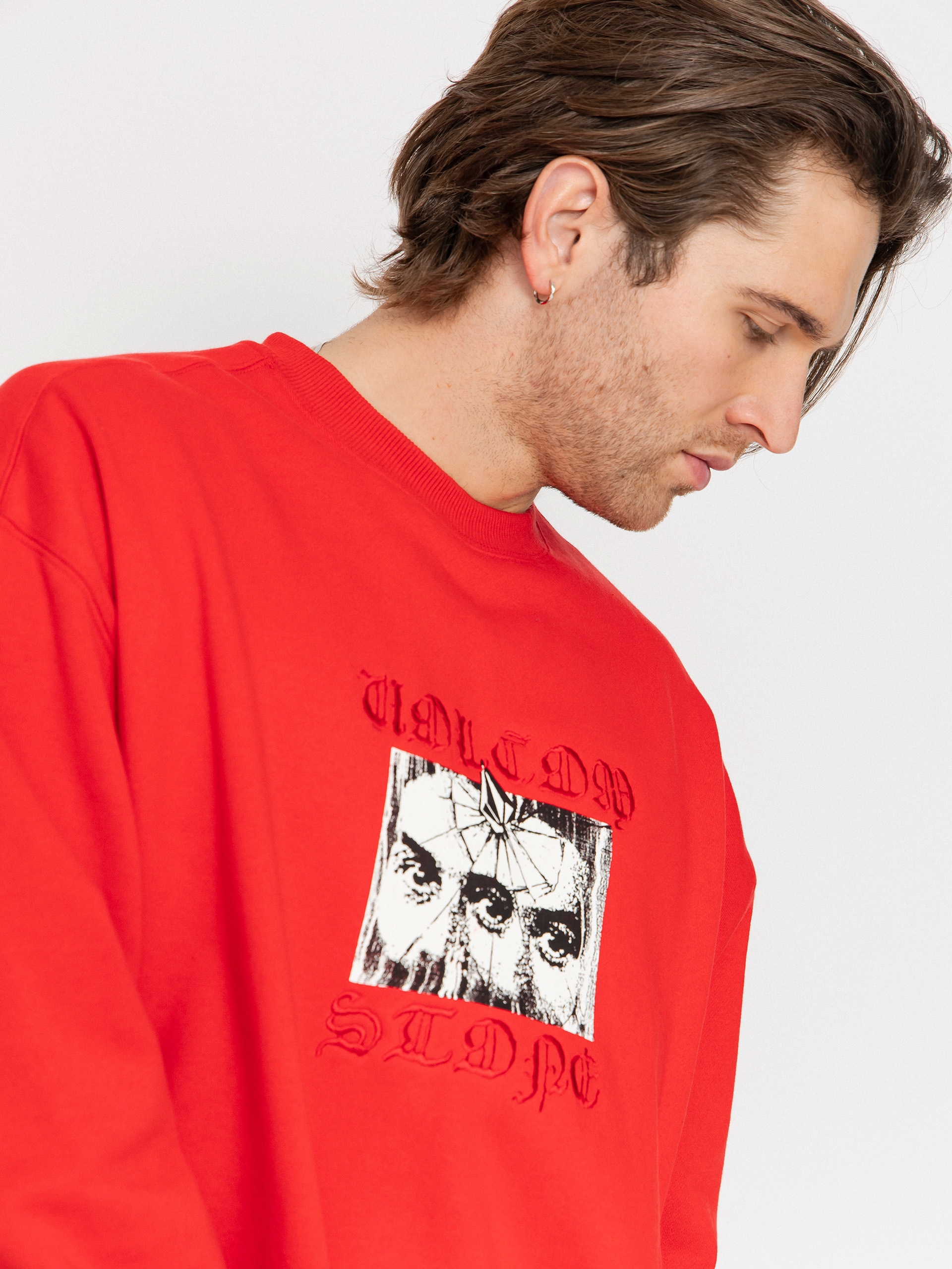Volcom Stoneye Crew Sweatshirt (lifeguard red)