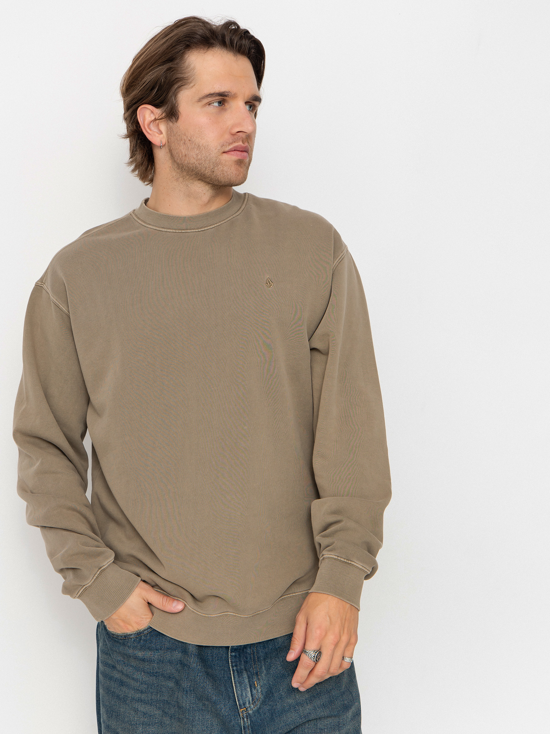 Volcom Single Stone Pw Crew Sweatshirt - beige (brindle)