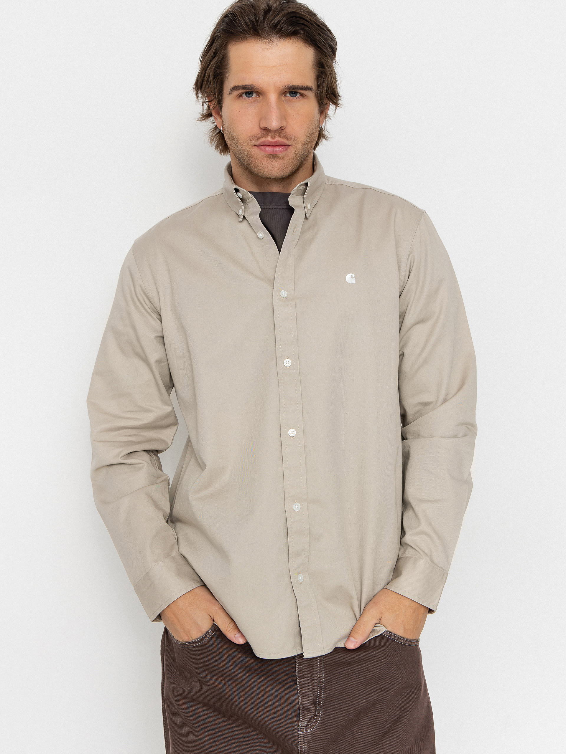 Carhartt WIP Madison Shirt - beige (fleur de sel/wax)