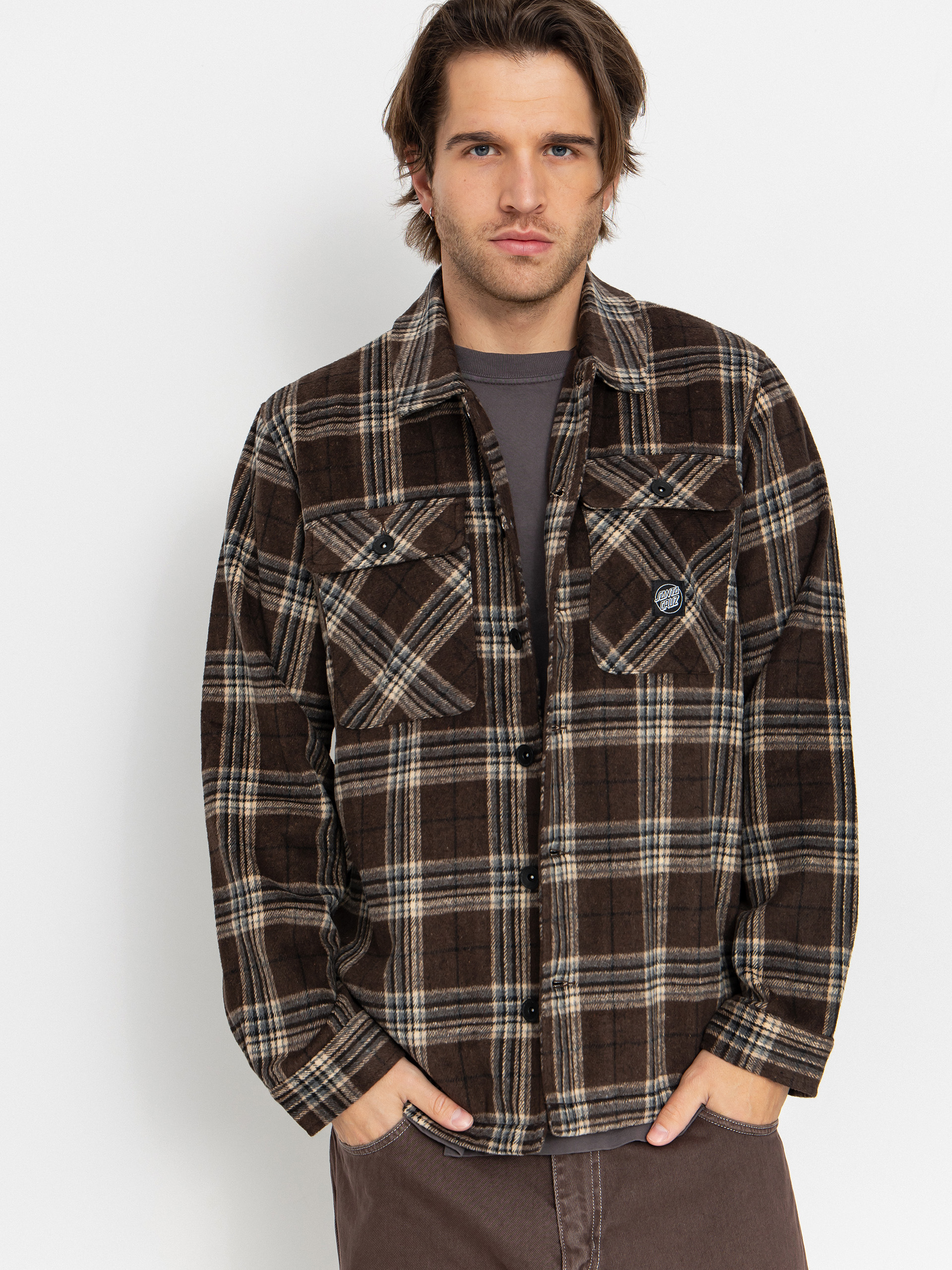 Fox Survivalist Core Flannel Shirt - grey (dark shadow)