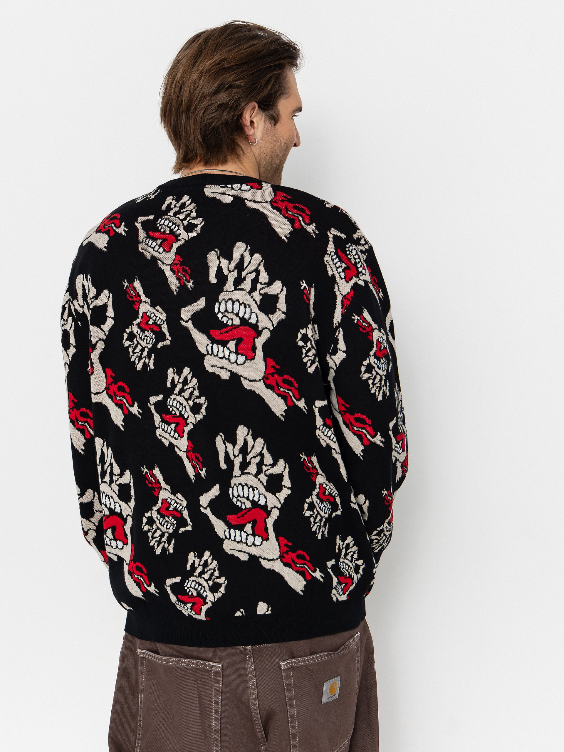 Santa Cruz Bone Hands All Over Sweater (black)