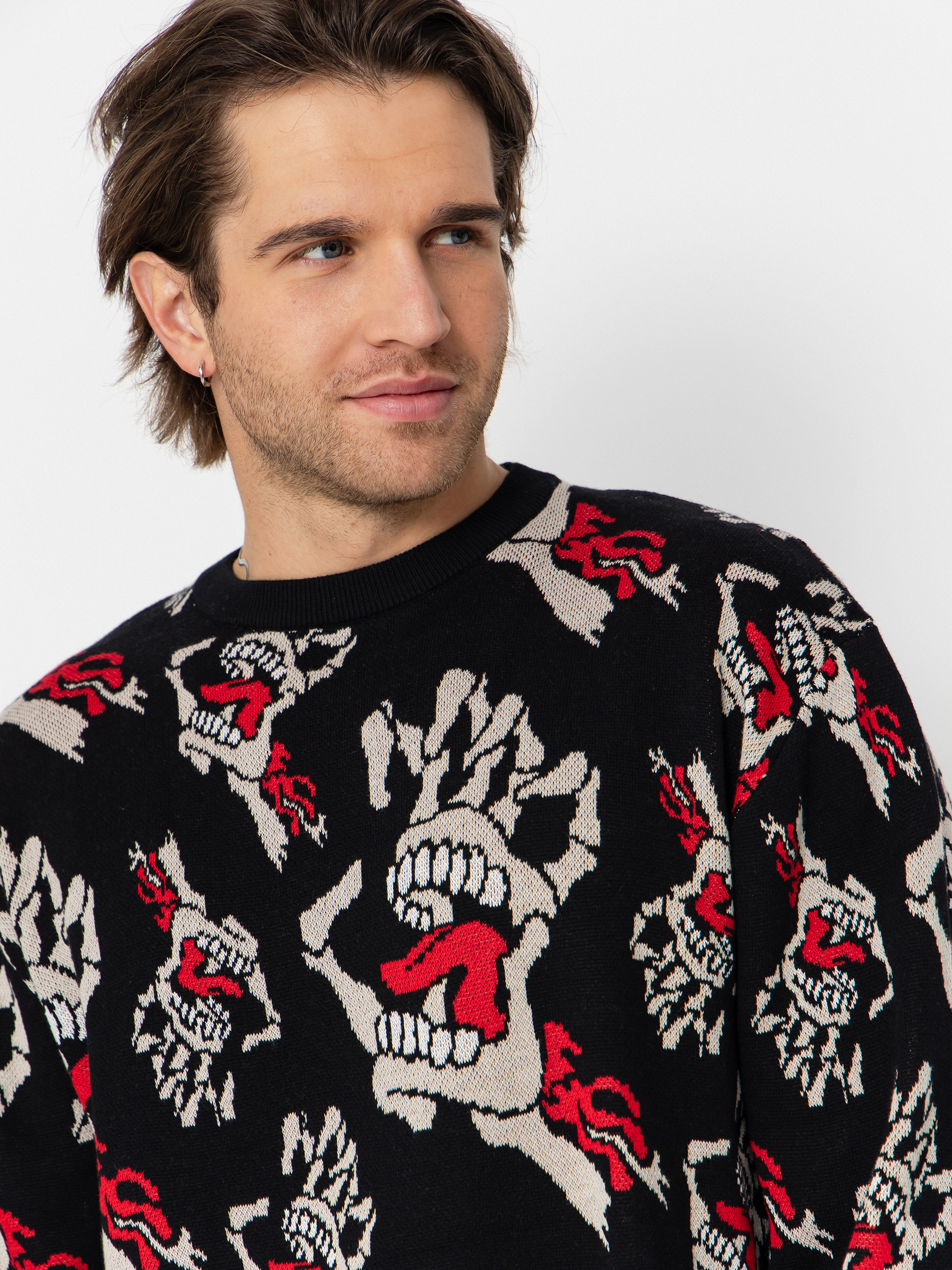 Santa Cruz Bone Hands All Over Sweater (black)