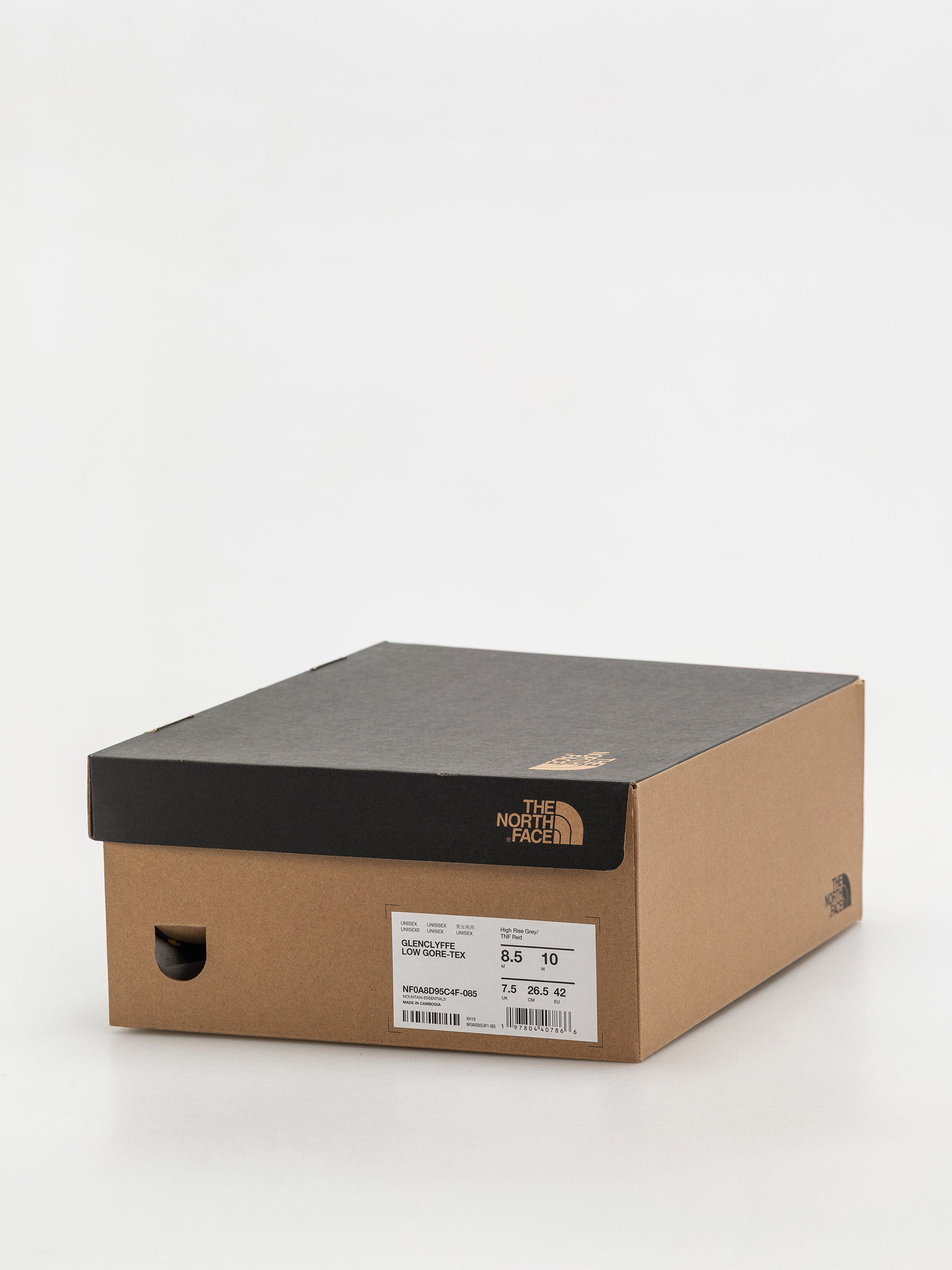 The North Face Shoes Glenclyffe Low Gore Tex (high rise grey/tnf red)