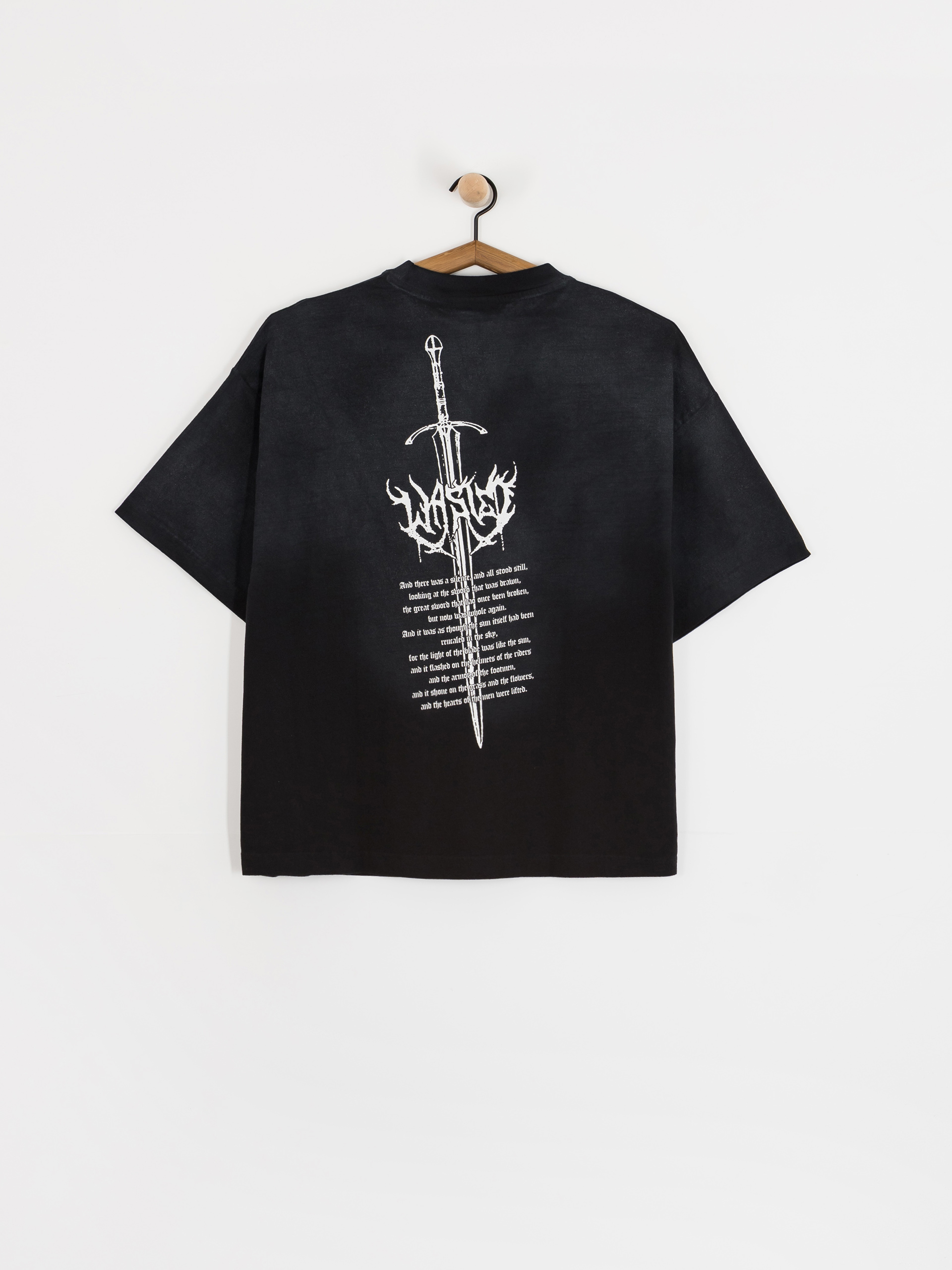 Wasted Paris Sword Boxy T-Shirt (faded black)