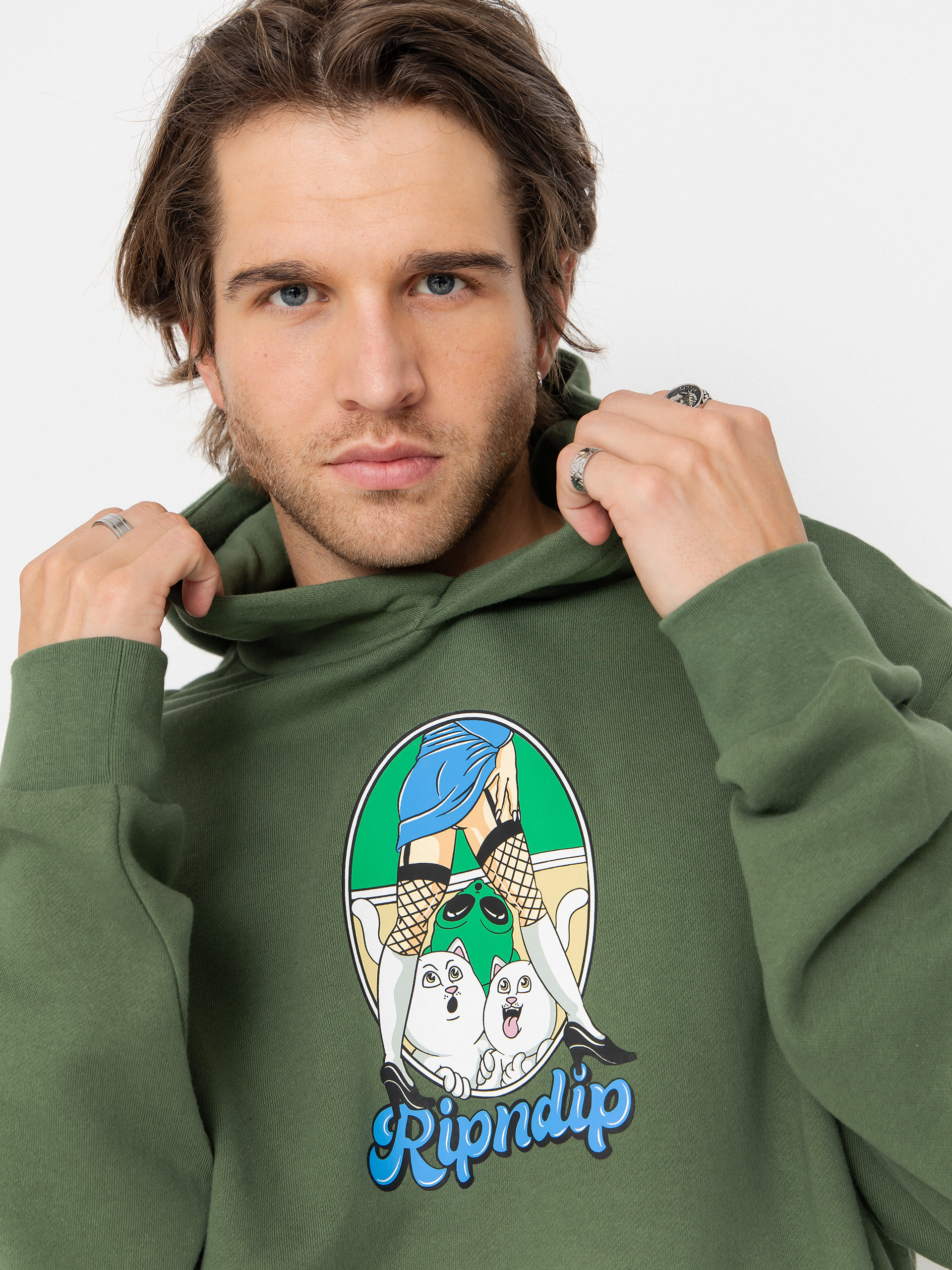 RipNDip Nermal Fest HD Hoodie (light olive)