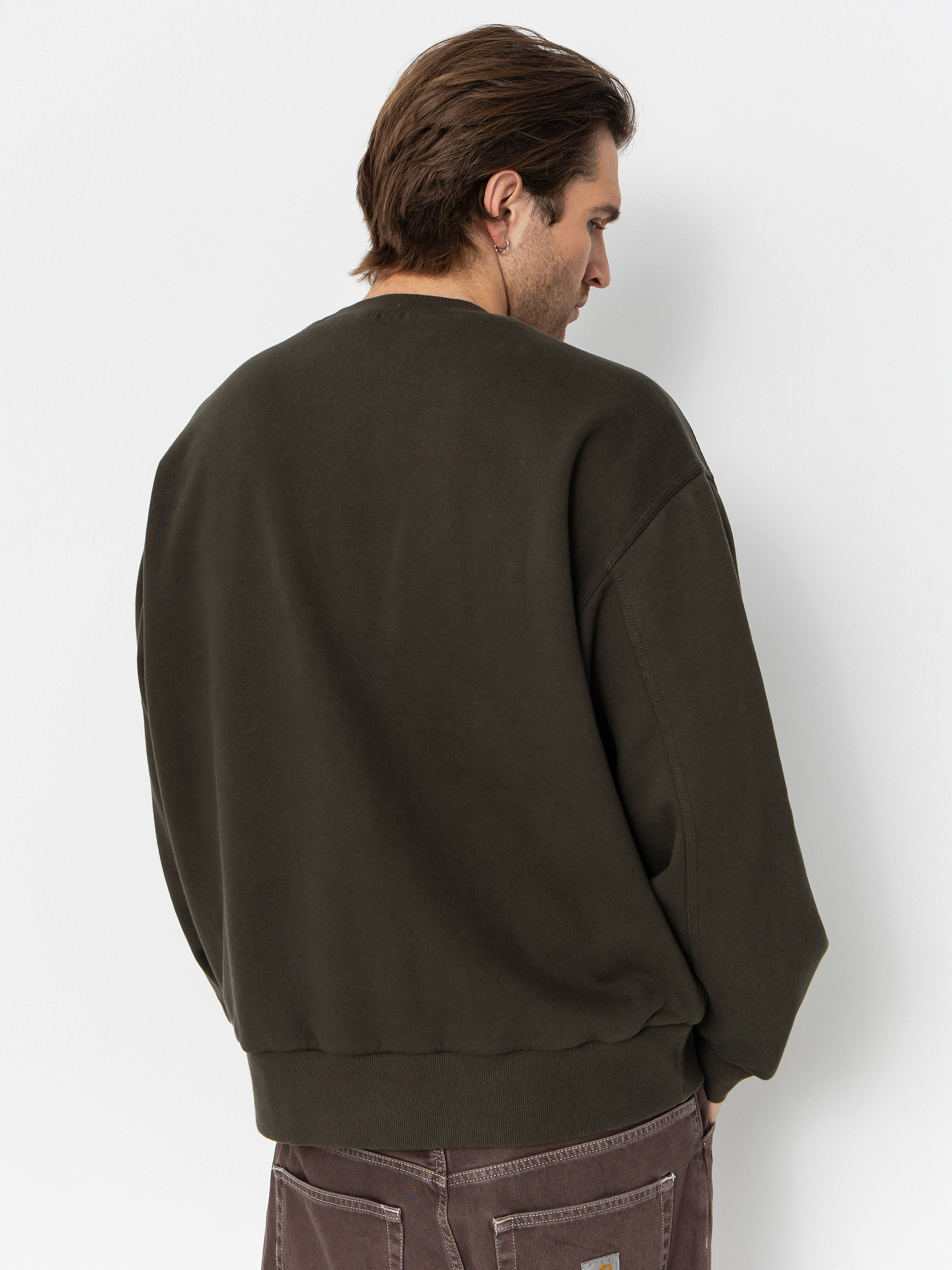 Carhartt WIP Sweatshirt Detroit (olive/stone washed)