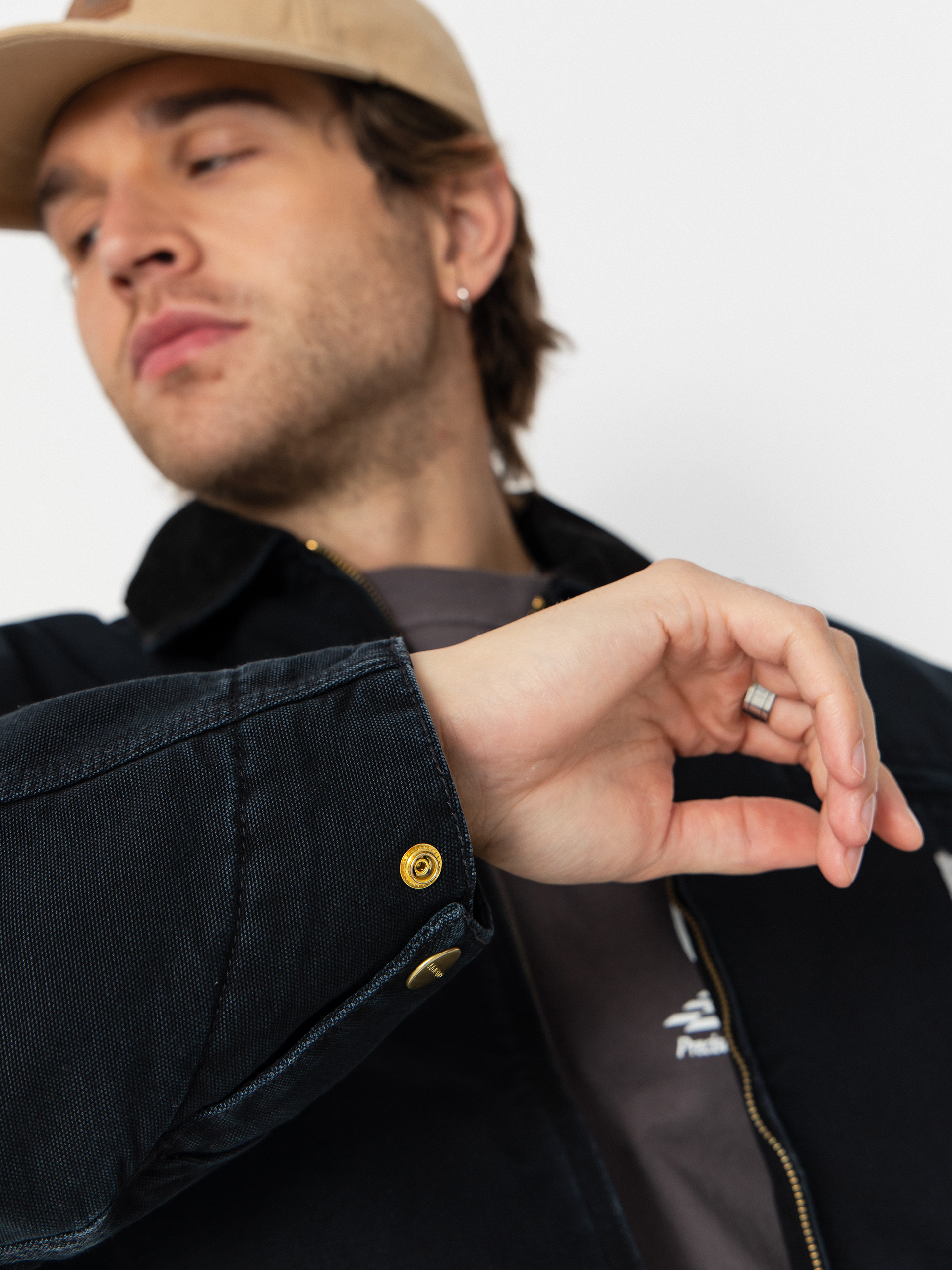 Carhartt WIP Jacket OG Detroit (black/black/stone canvas)