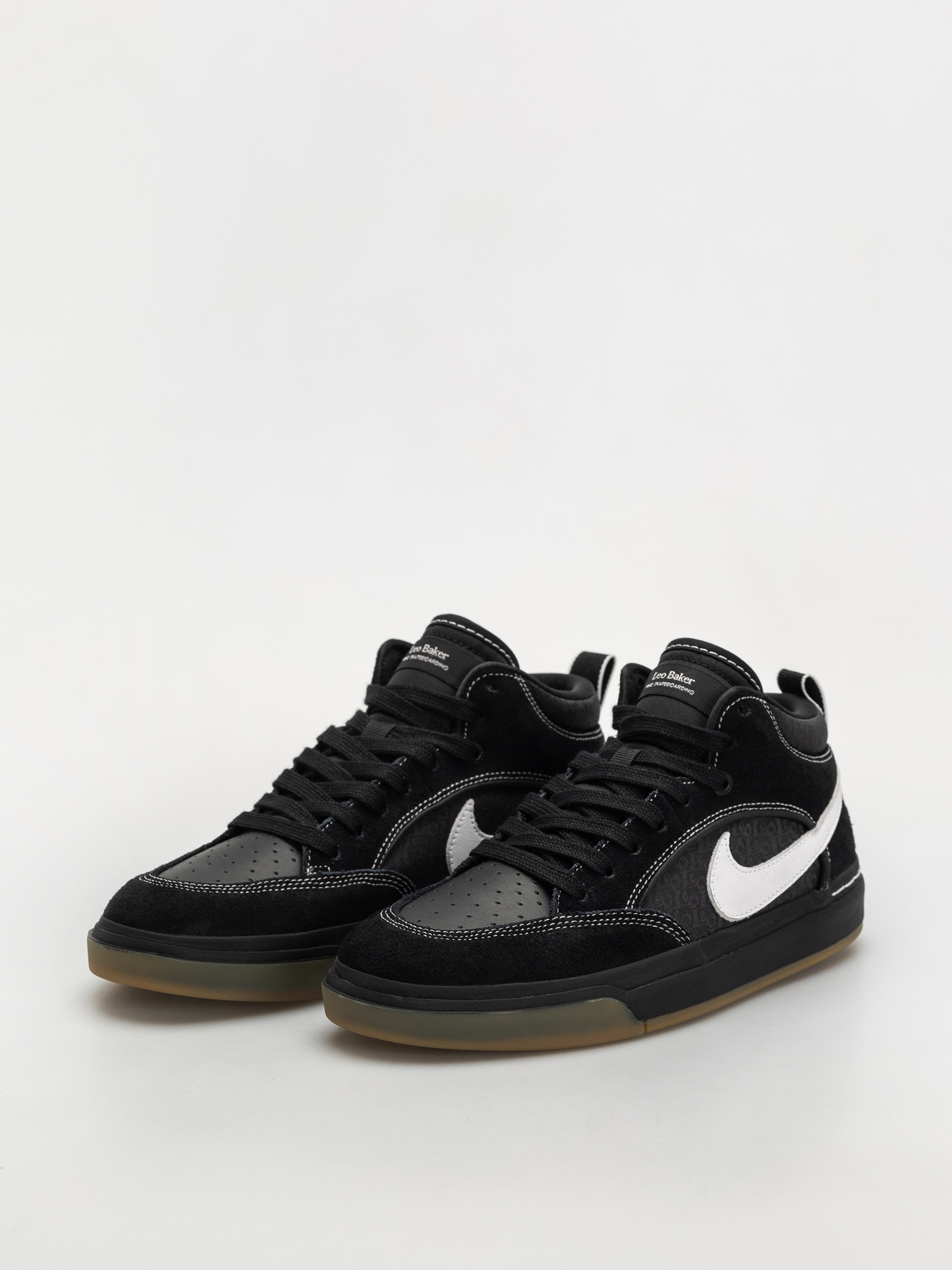 Nike SB Shoes React Leo (black/white black gum light brown)