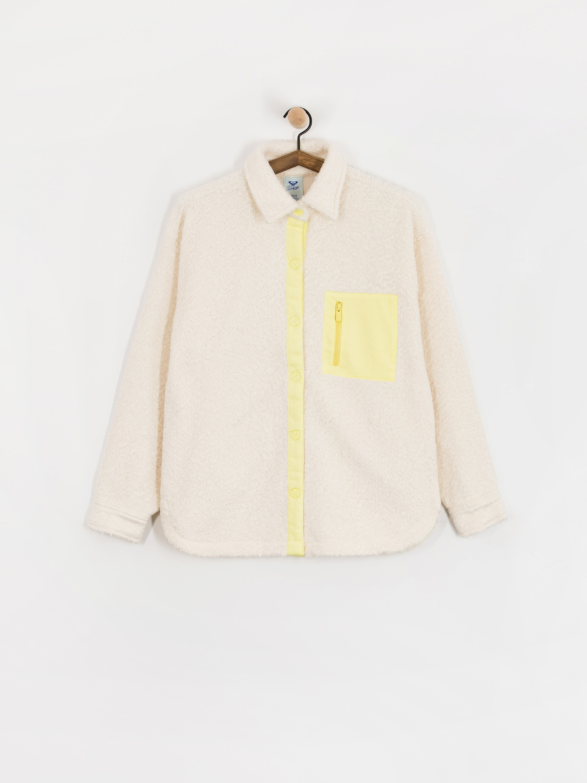 Roxy Chloe Kim Shacket Wmn Fleece  (whisper white)