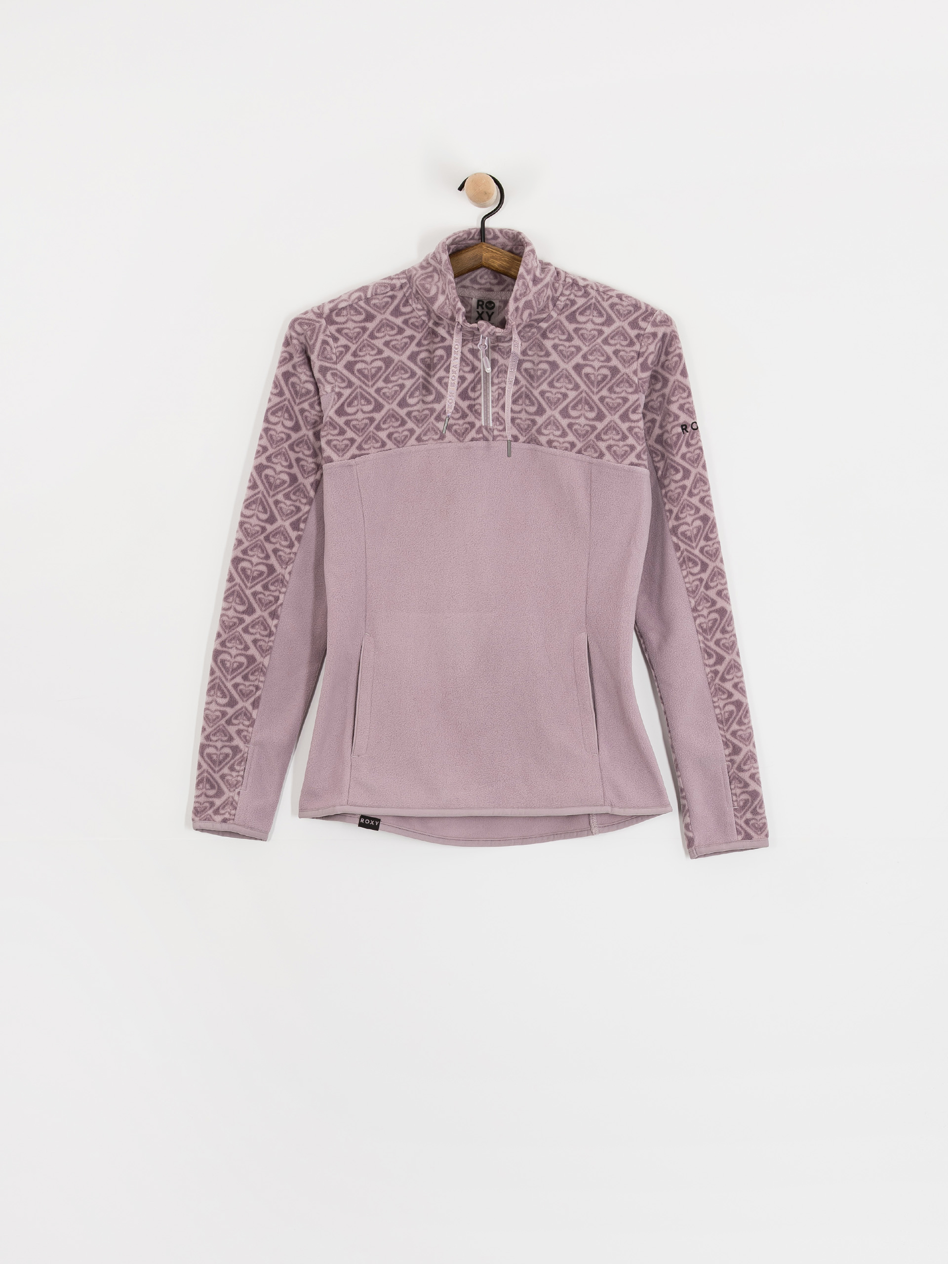 Damen Roxy Sayna Half Zip Fleece Jacke (nirvana be bold plaid rg)