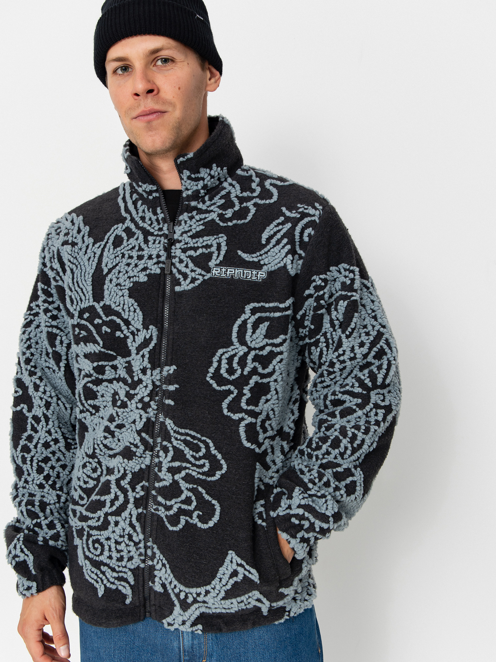 RipNDip Haku Reversible Jacke (black/charcoal)