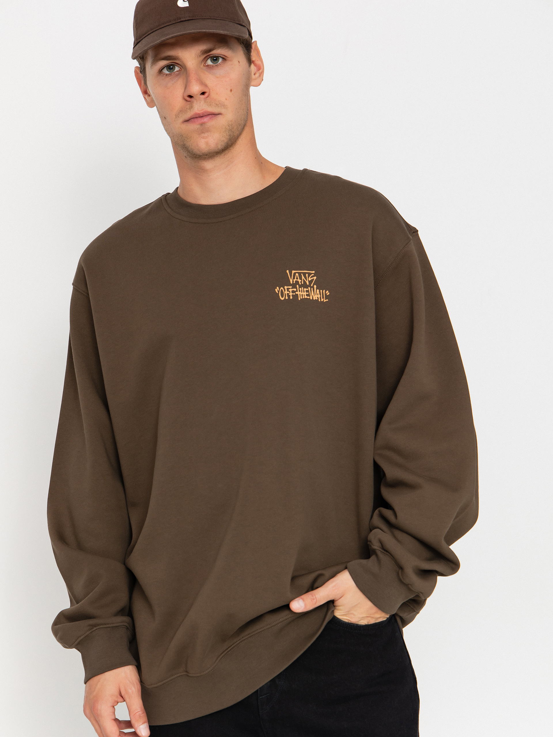 Vans Stomper Loose Fit Crew Sweatshirt (coal brown)