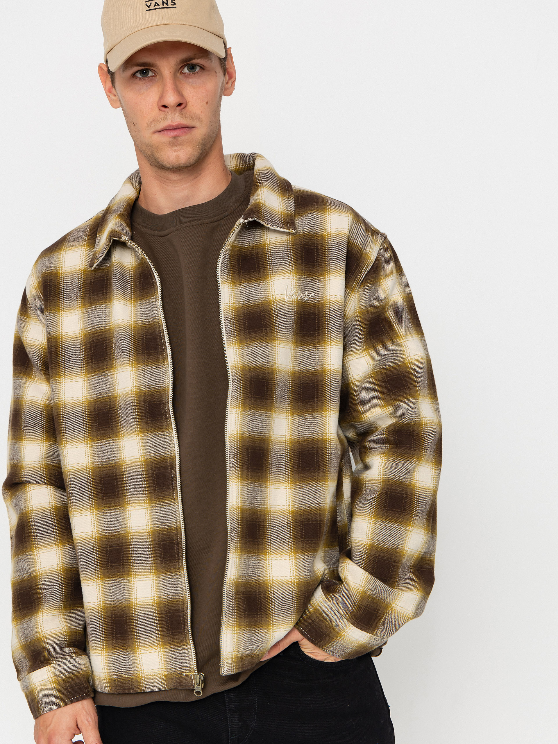 Vans Crestmont Plaid Shacket Shirt - brown (oatmeal)