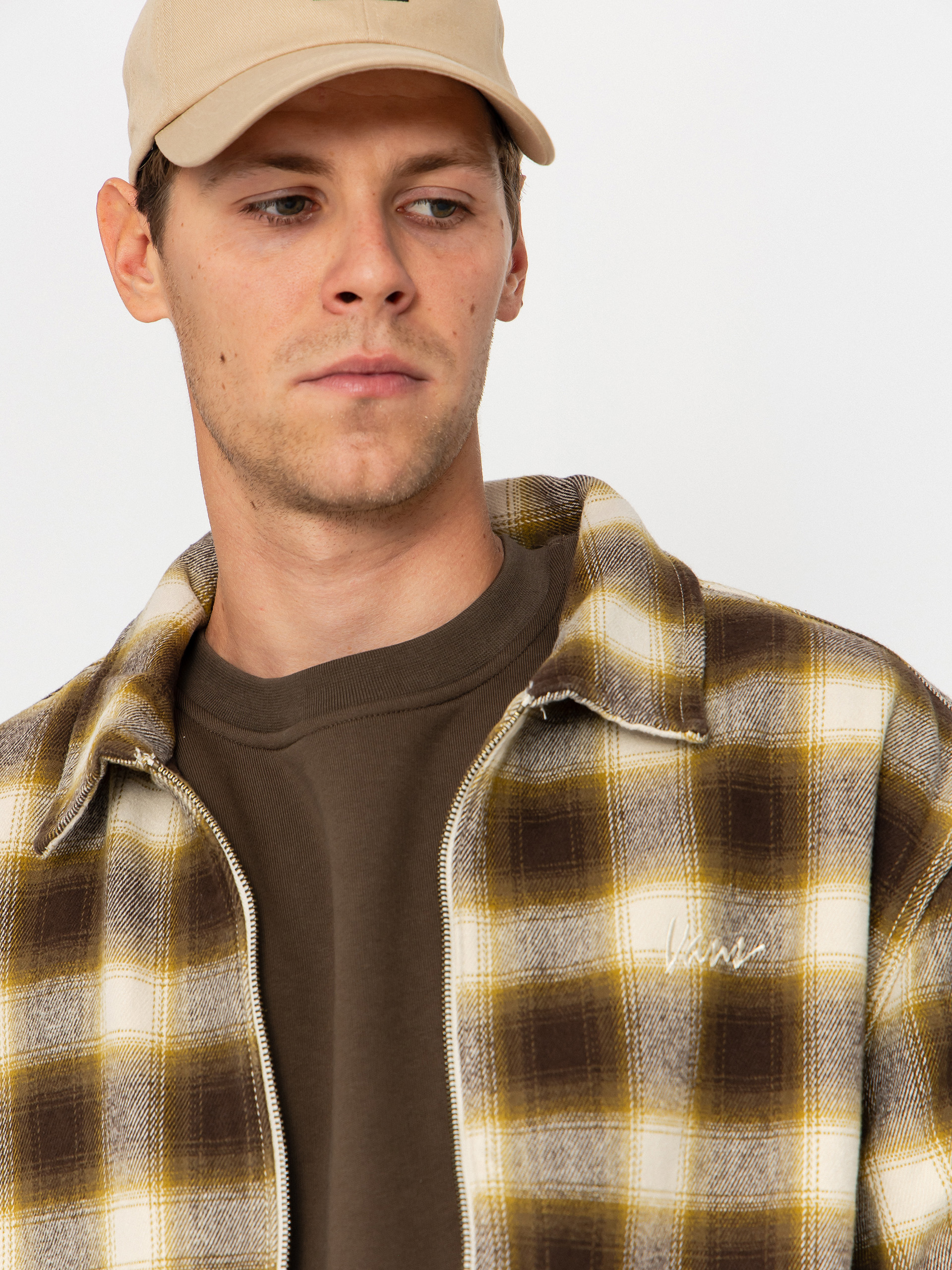 Vans Crestmont Plaid Shacket Shirt (oatmeal)